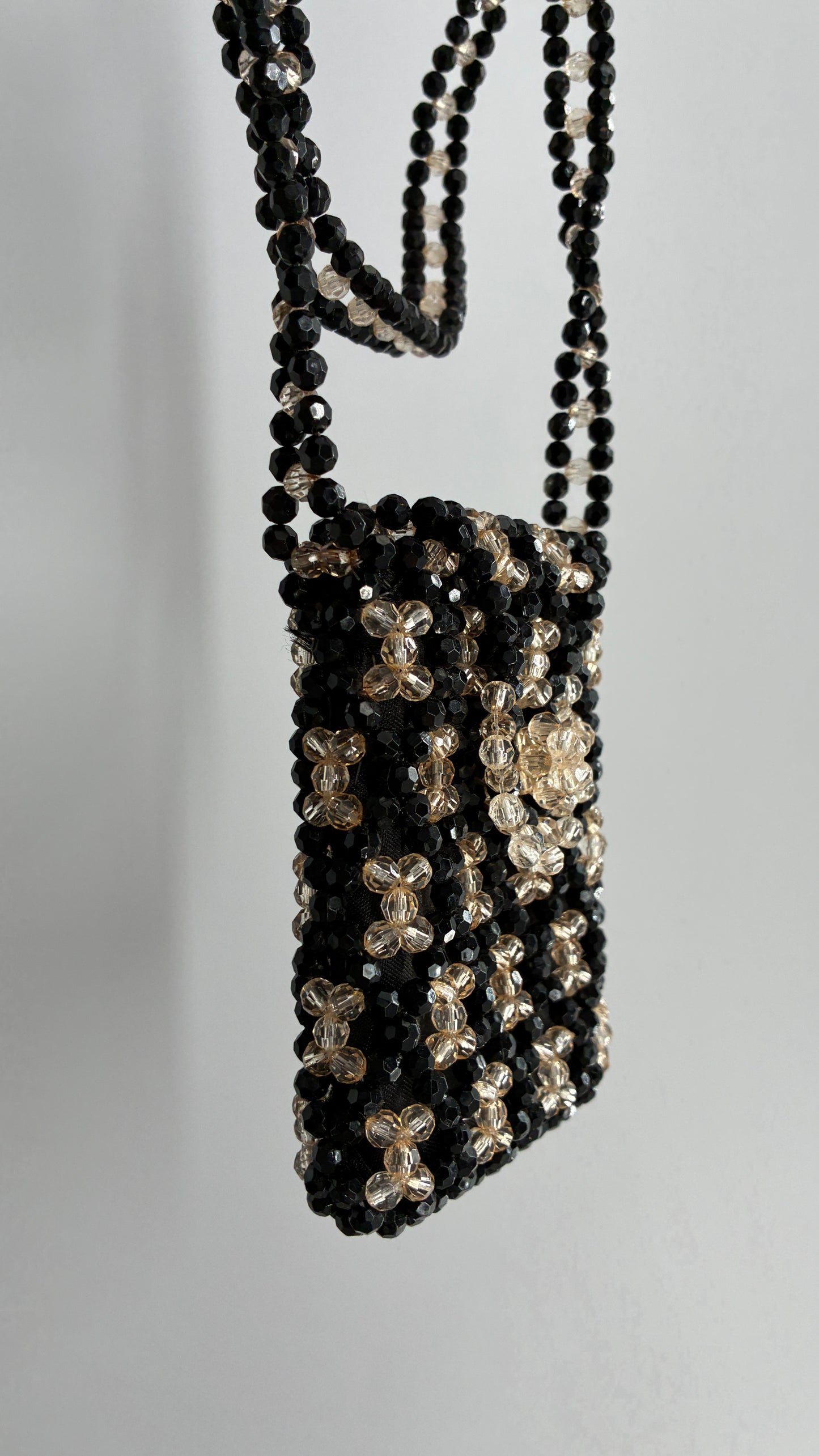 Vintage Beaded Lipstick/Cash/Card/Phone Crossbody Purse