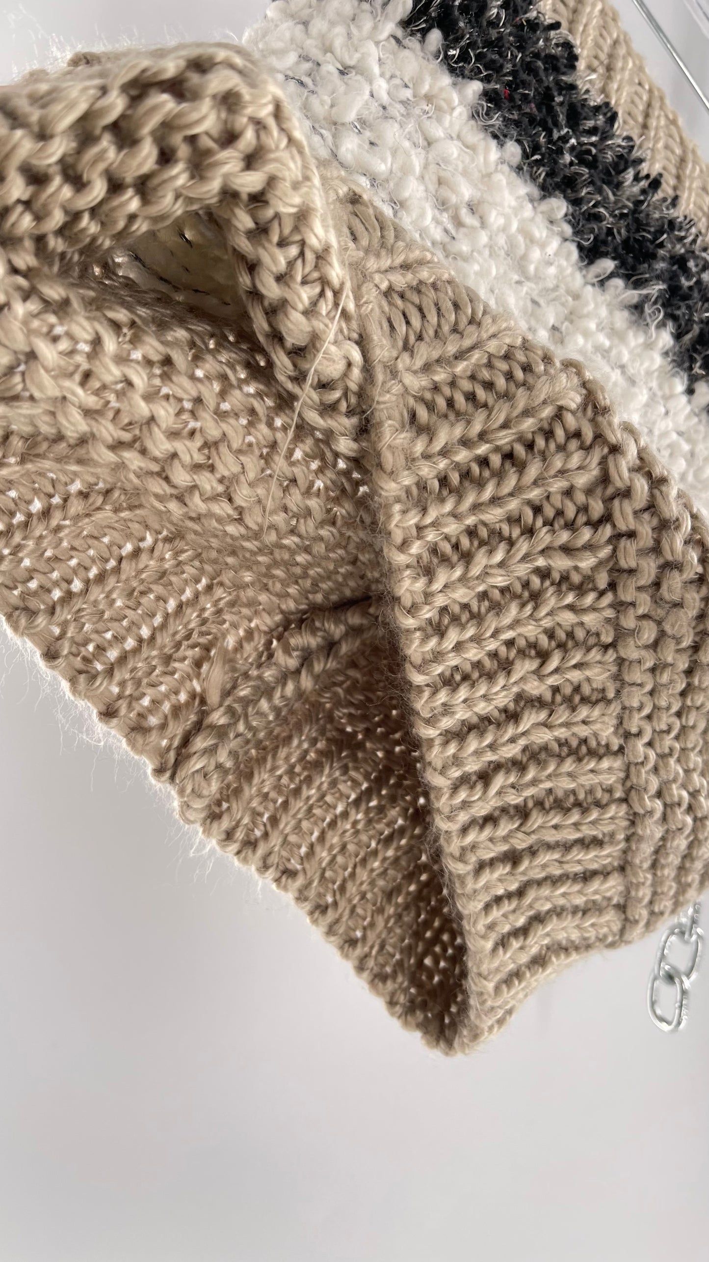 Anthropologie Sleeping on Snow Neutrals Knit Infinity Scarf is