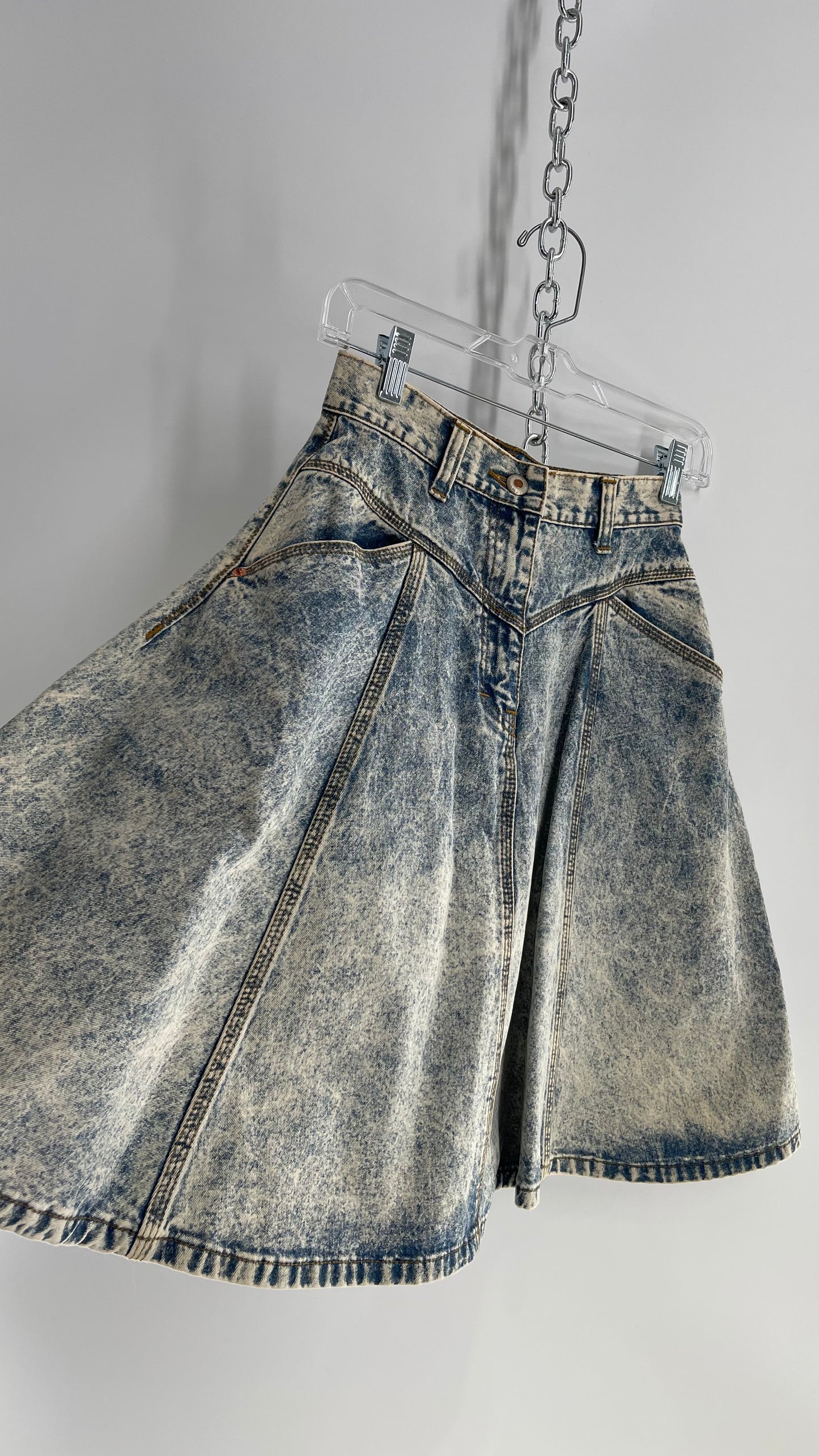 Vintage Union Bay Acid Wash Circle Skirt  (3)