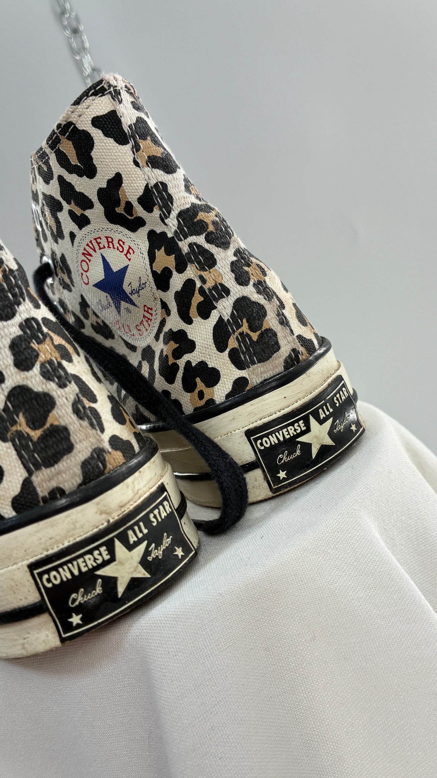 Vintage Converse Chuck Leopard Driftwood Ctas 70 Hi (W6.5)