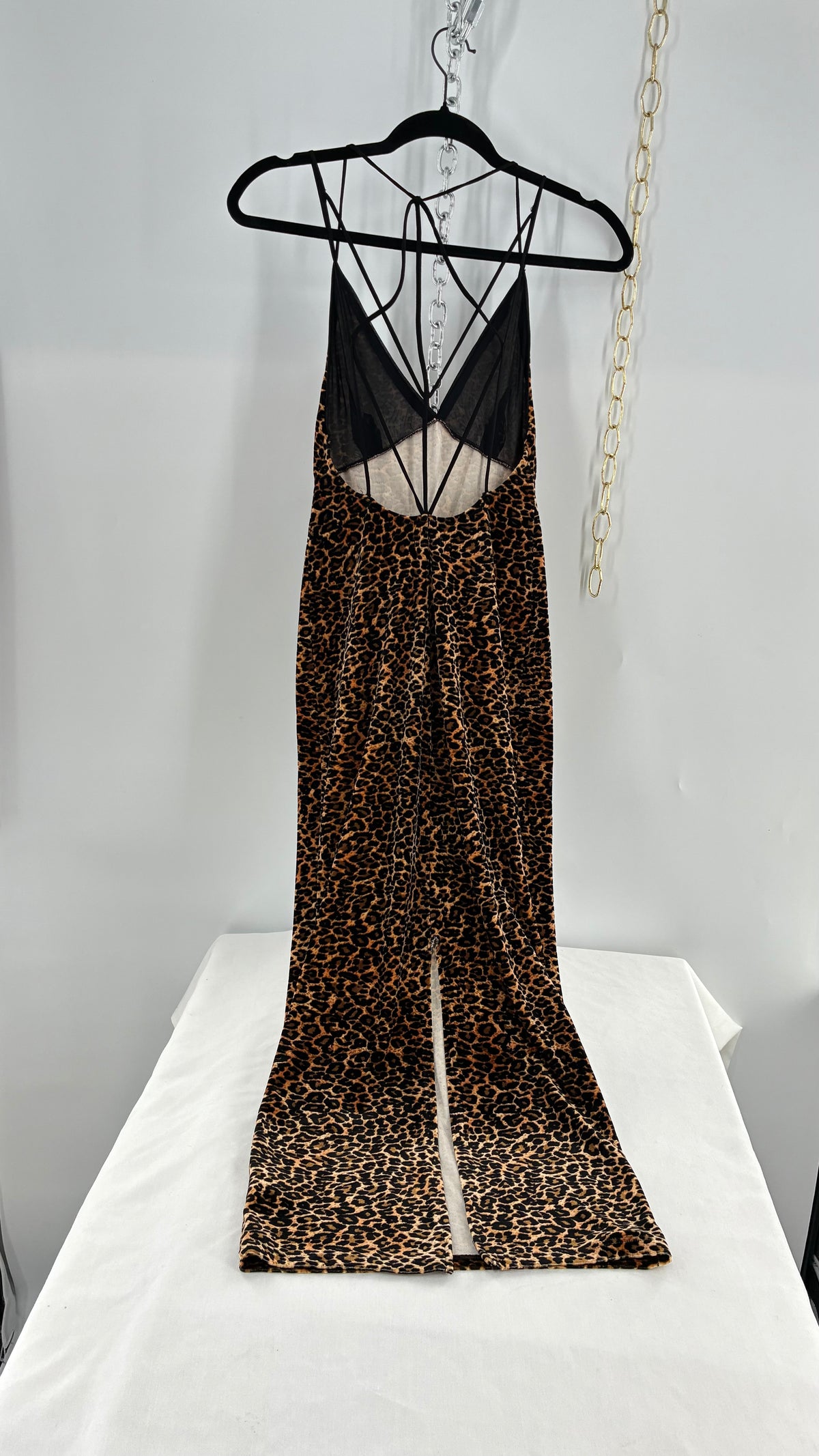 Vintage ECOTE Velour Cheetah Print Dress (XS)