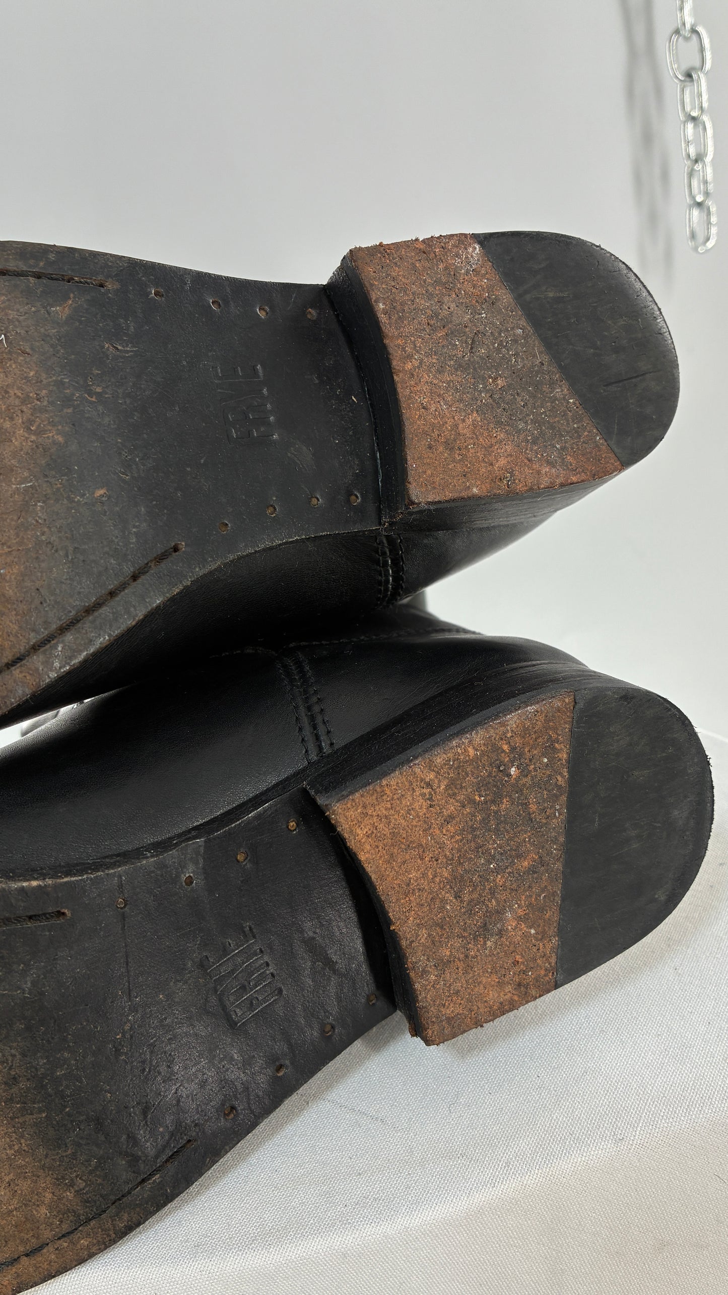 Vintage FRYE Melissa Tall Black Genuine Leather Boots Made in Mexico (8)
