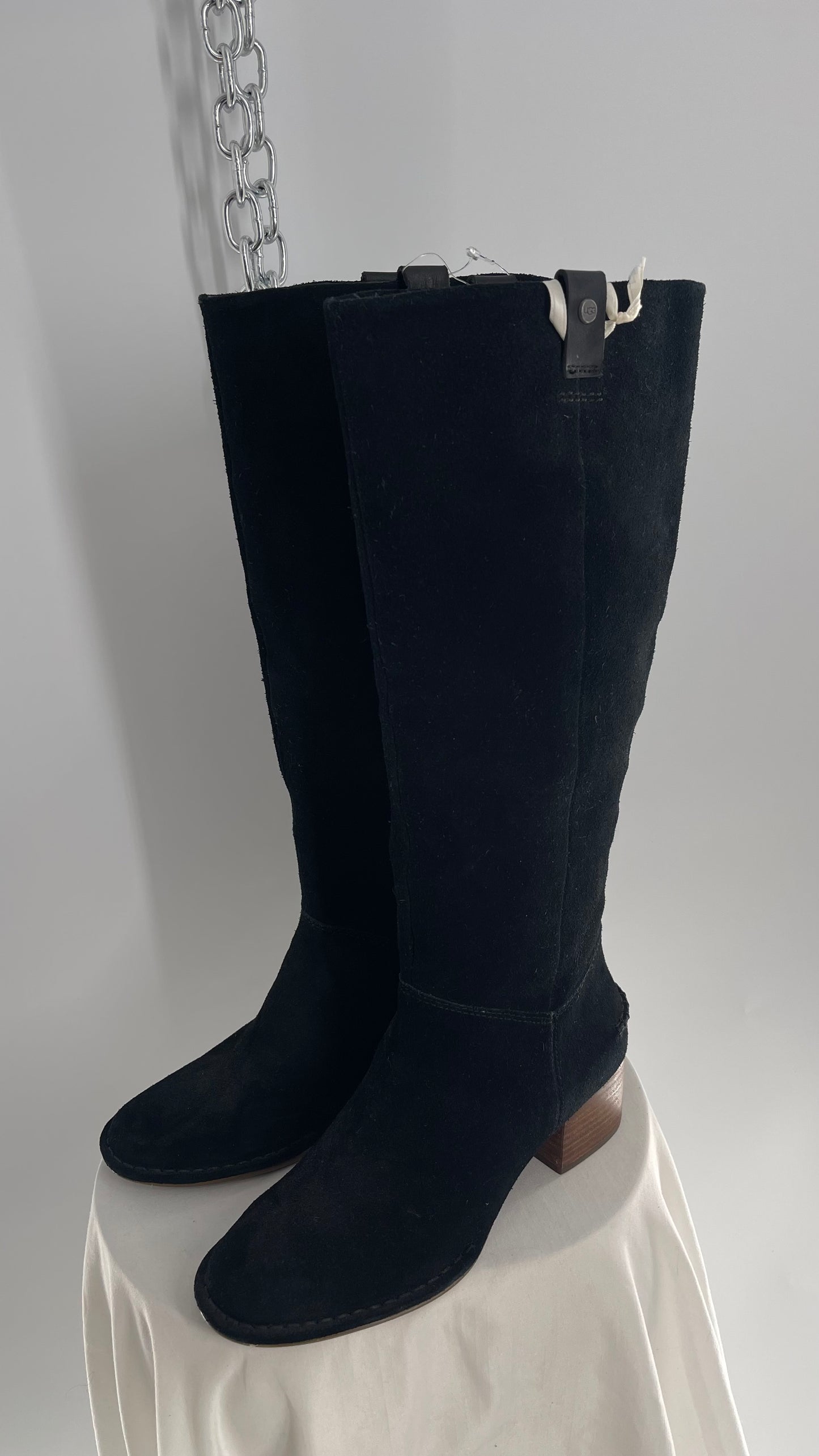 UGG x Free People Black Suede Riding Boot (6)