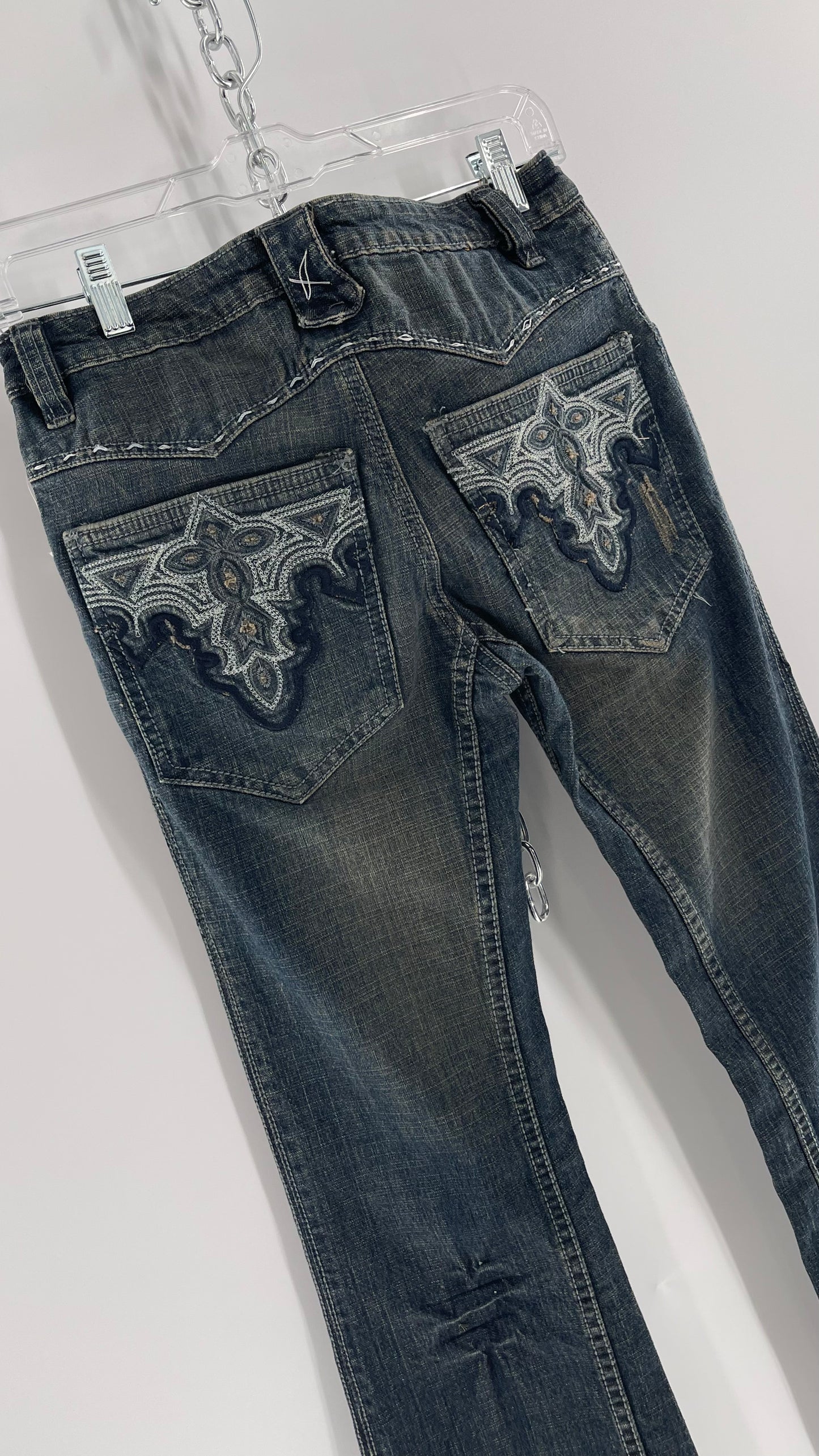 Antik Denim Embroidered Pocket Kick Flares with Western Bum Stitching (28)