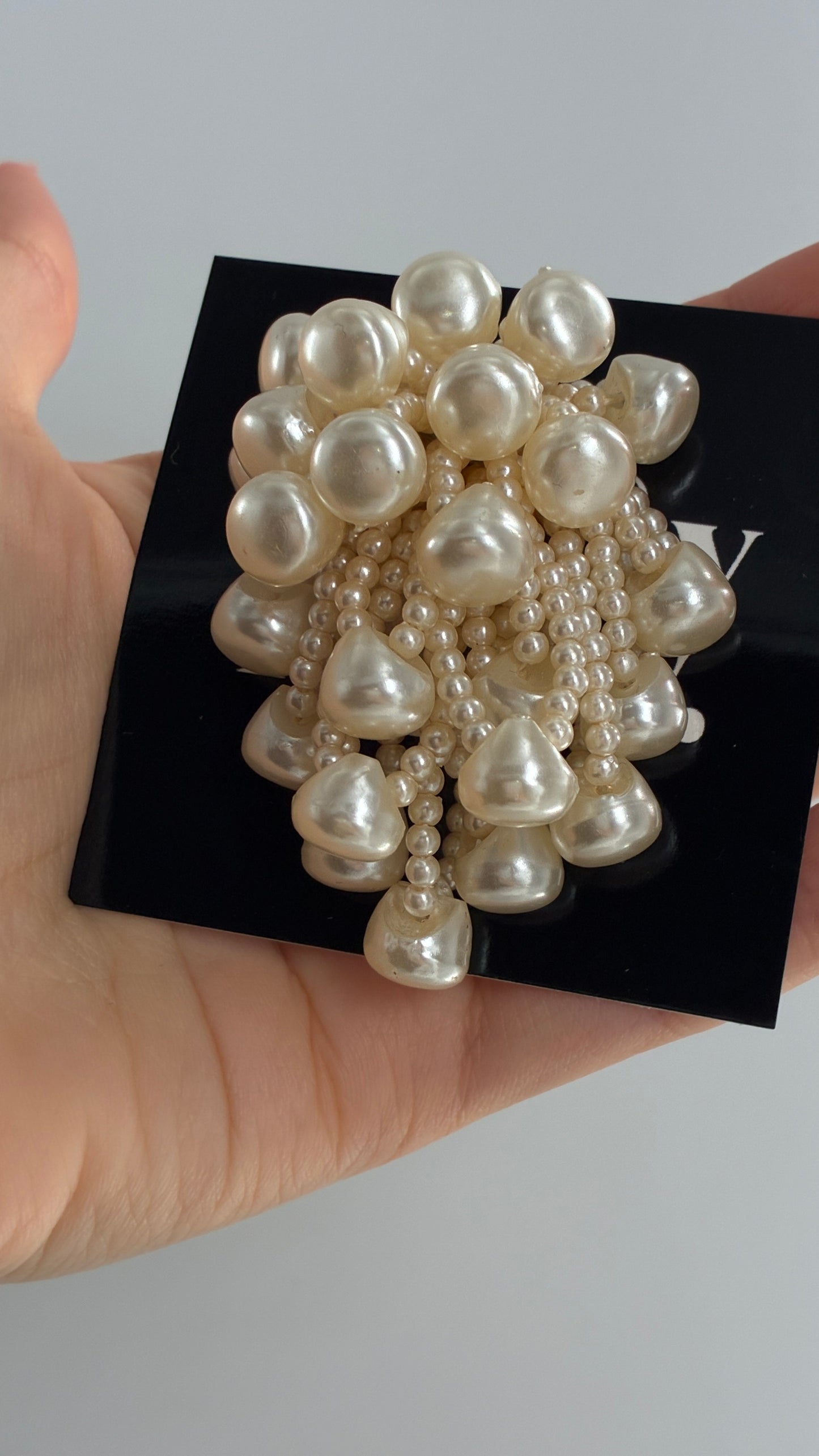 Vintage Pearl Cluster Statement Earring/Pin (1/1)