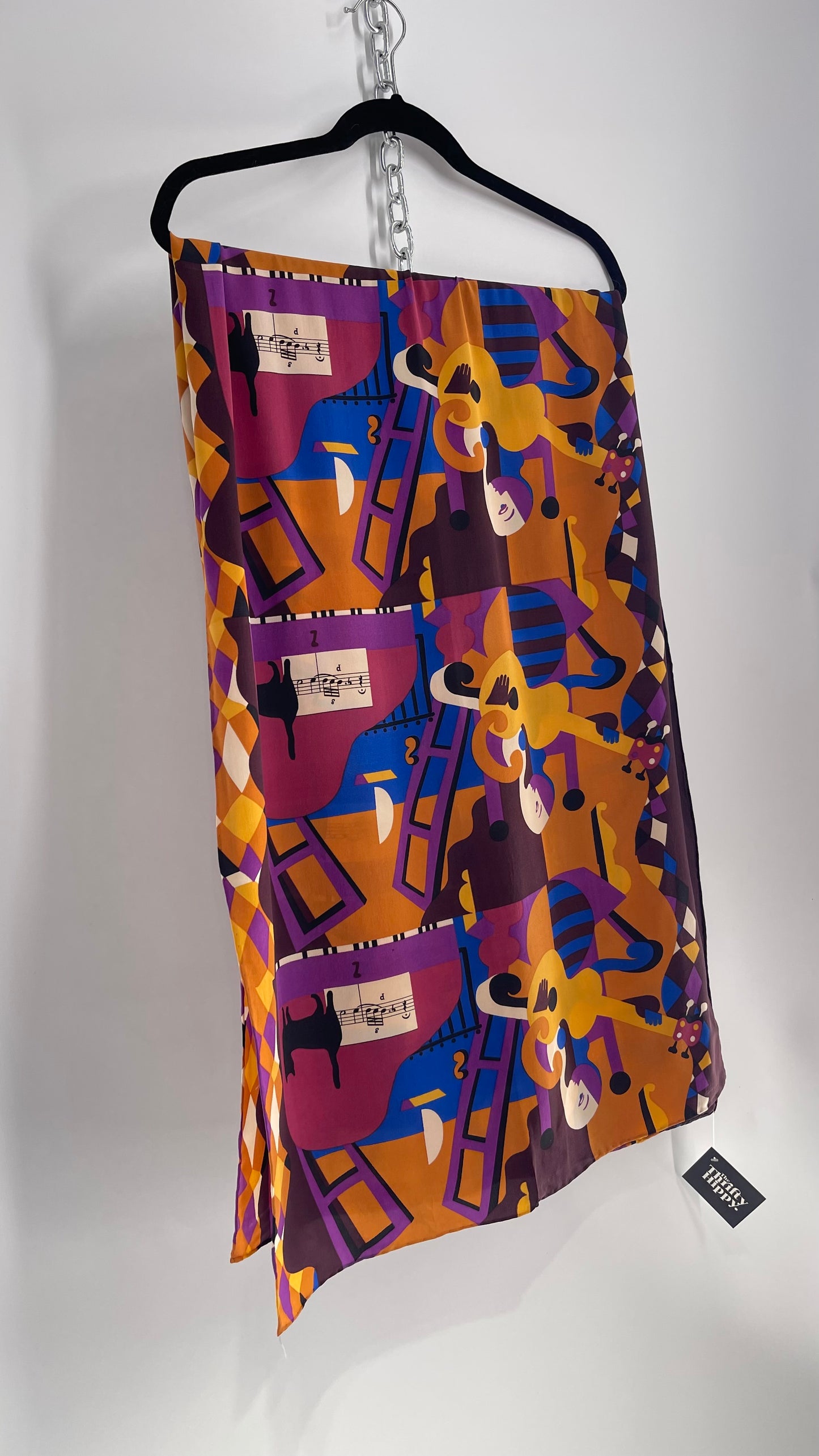 Vintage Abstract Jazz Printed Scarf