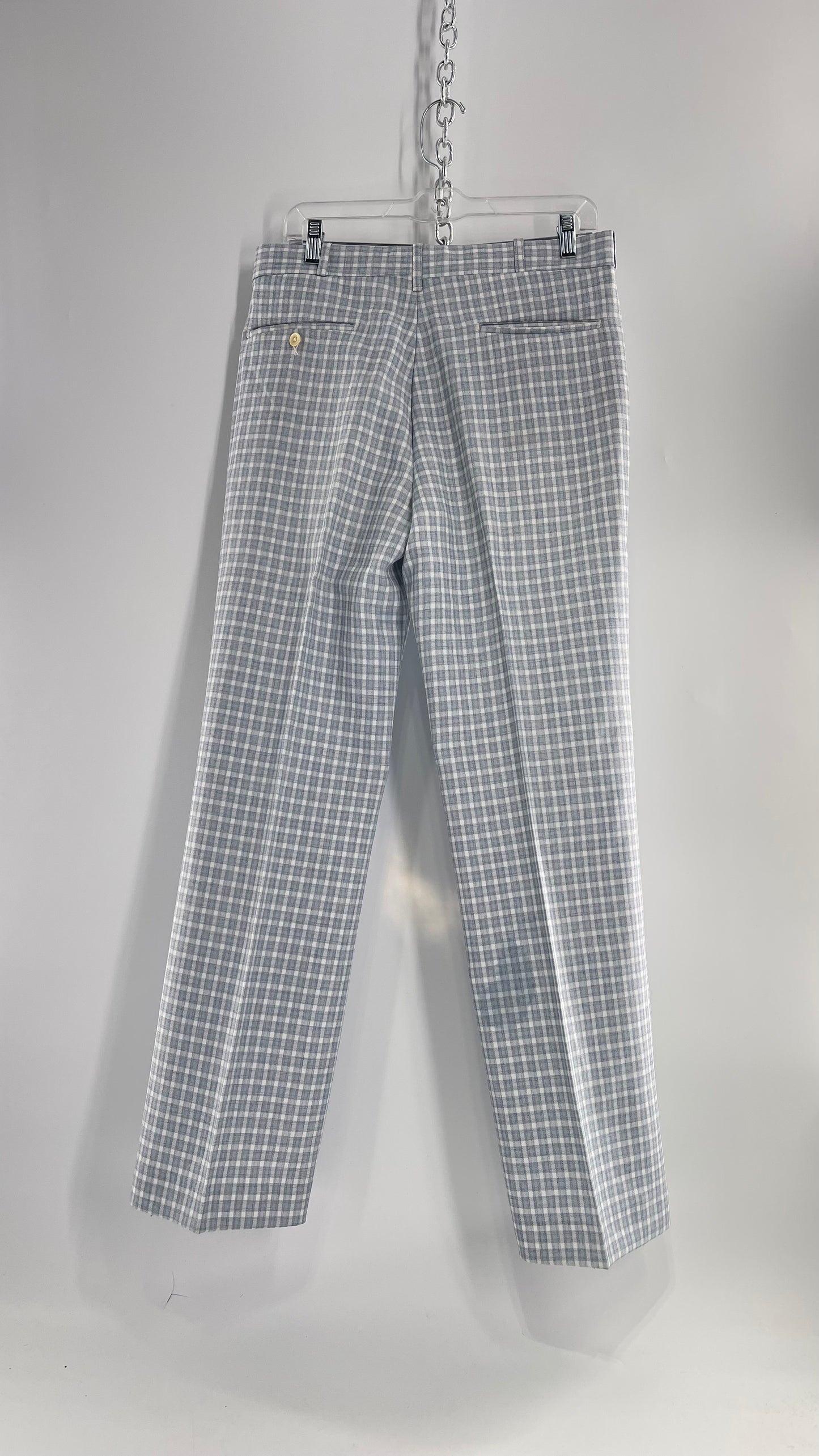 Vintage FARAH Light Blue Men’s Plaid Trouser