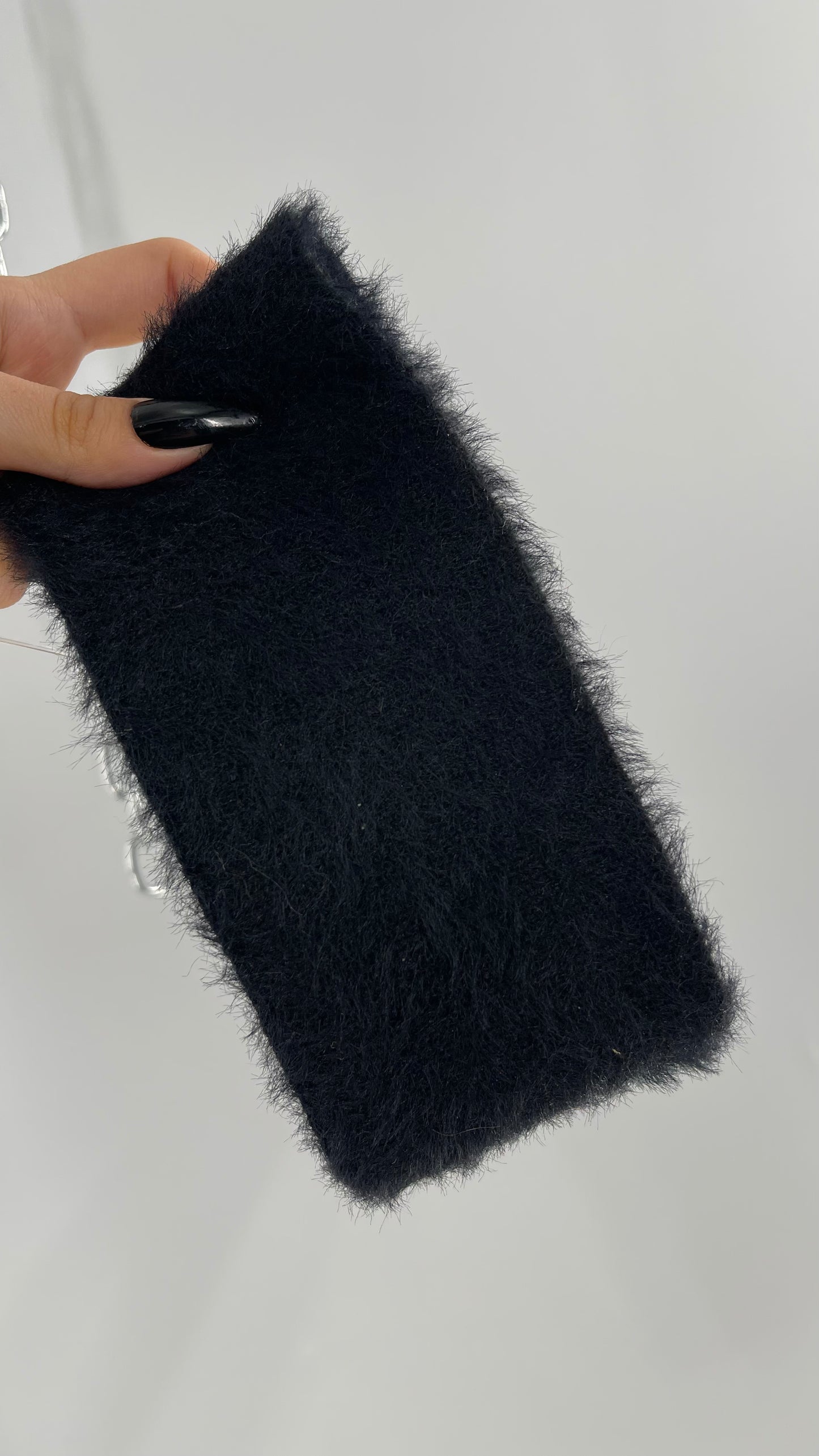 Out from Under Urban Outfitters Black Fuzzy Headband