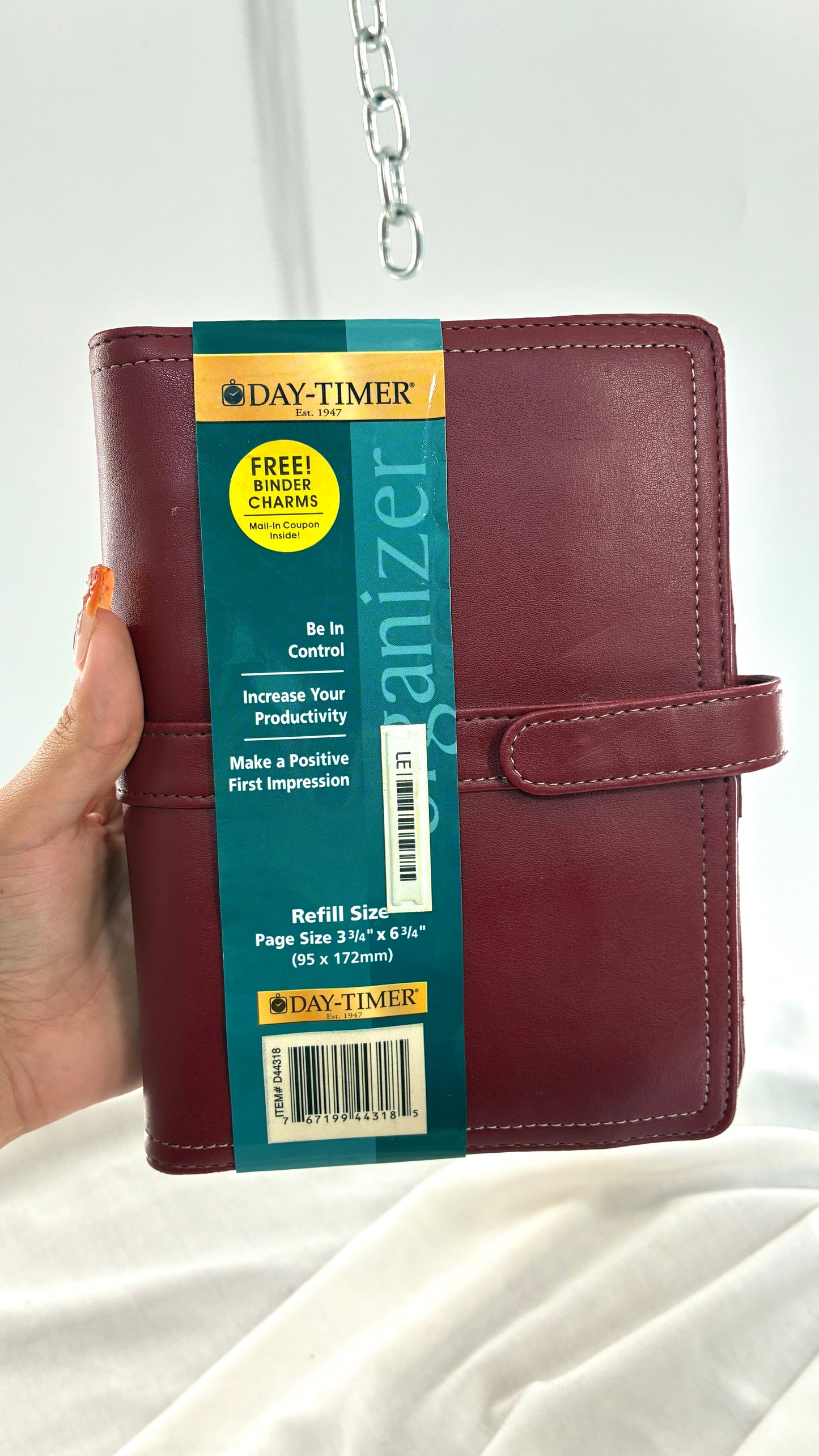 Vintage Red Leather Daily Planner/Organizer