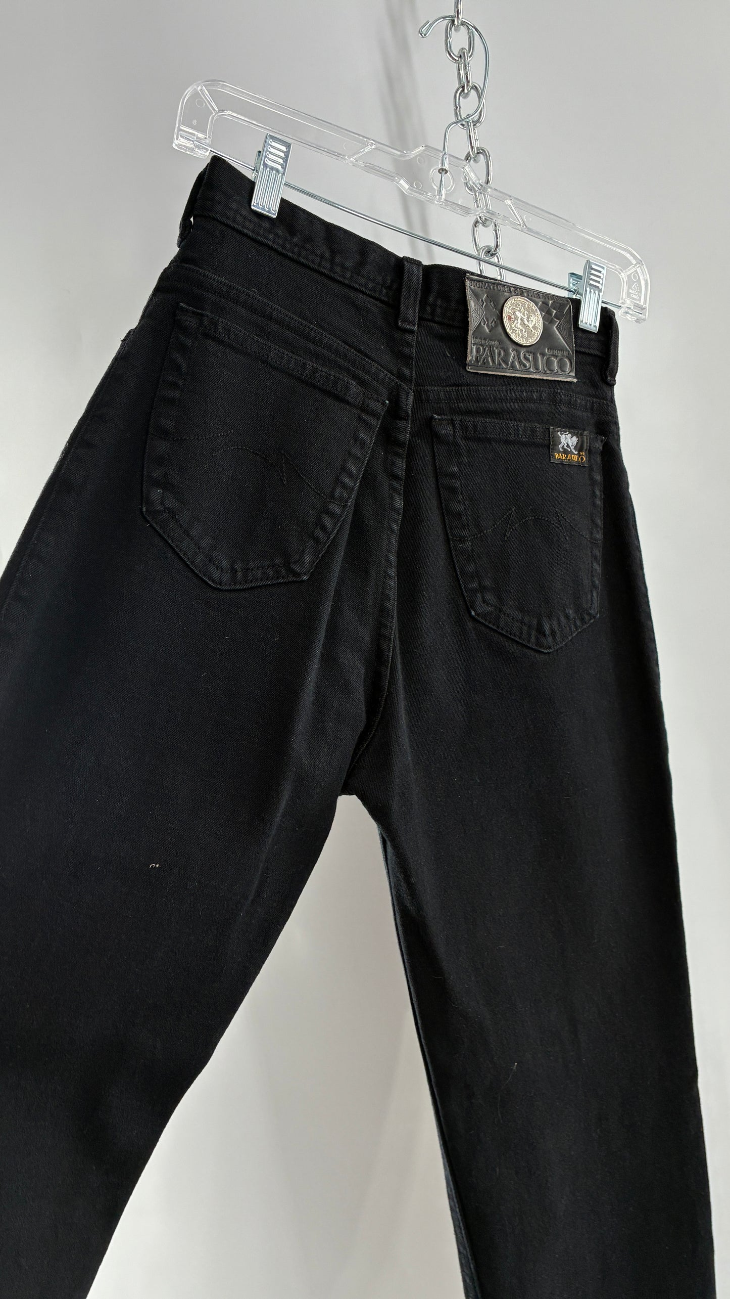 RARE Vintage PARASUCO Black Ultra High Waisted Mom Jean (29)