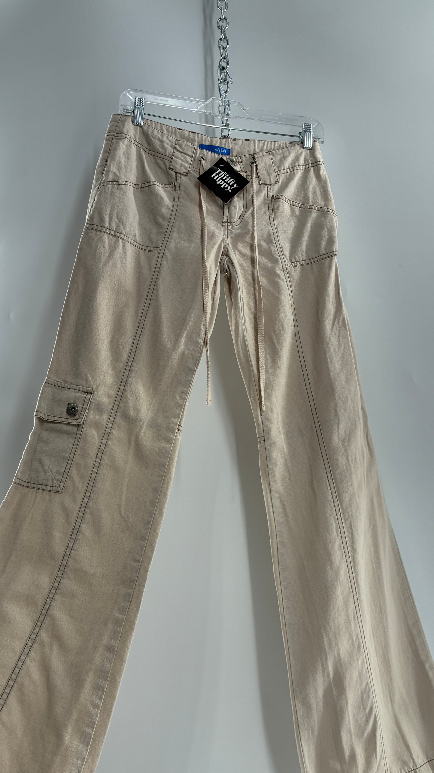 Vintage dELiA*s Light Weight Ultra Low Rise Kick Flare Cargo (3)
