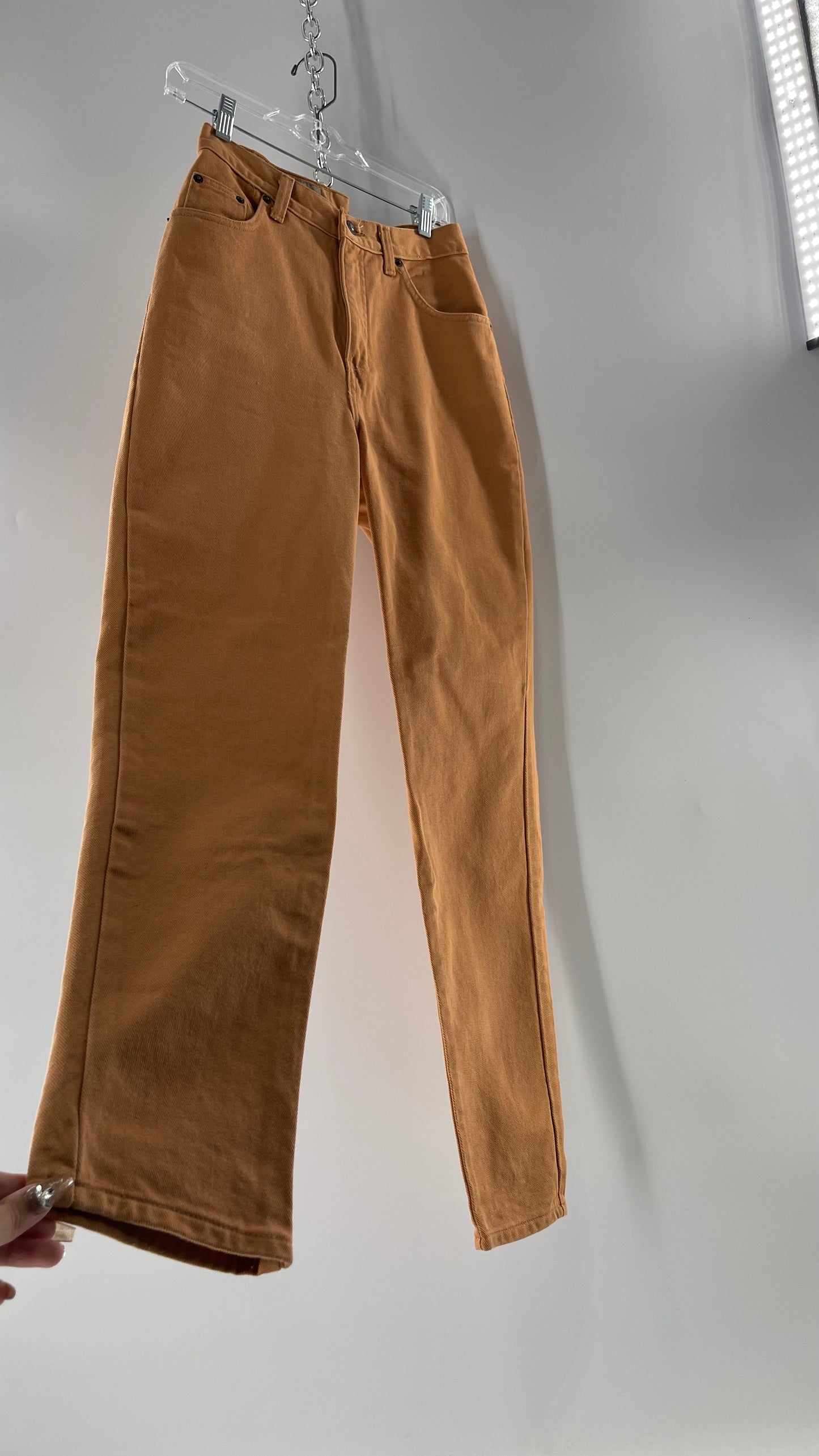 Vintage Mustard/Orange Express Ultra High Waisted Jeans with Old School Jacron (7/8)