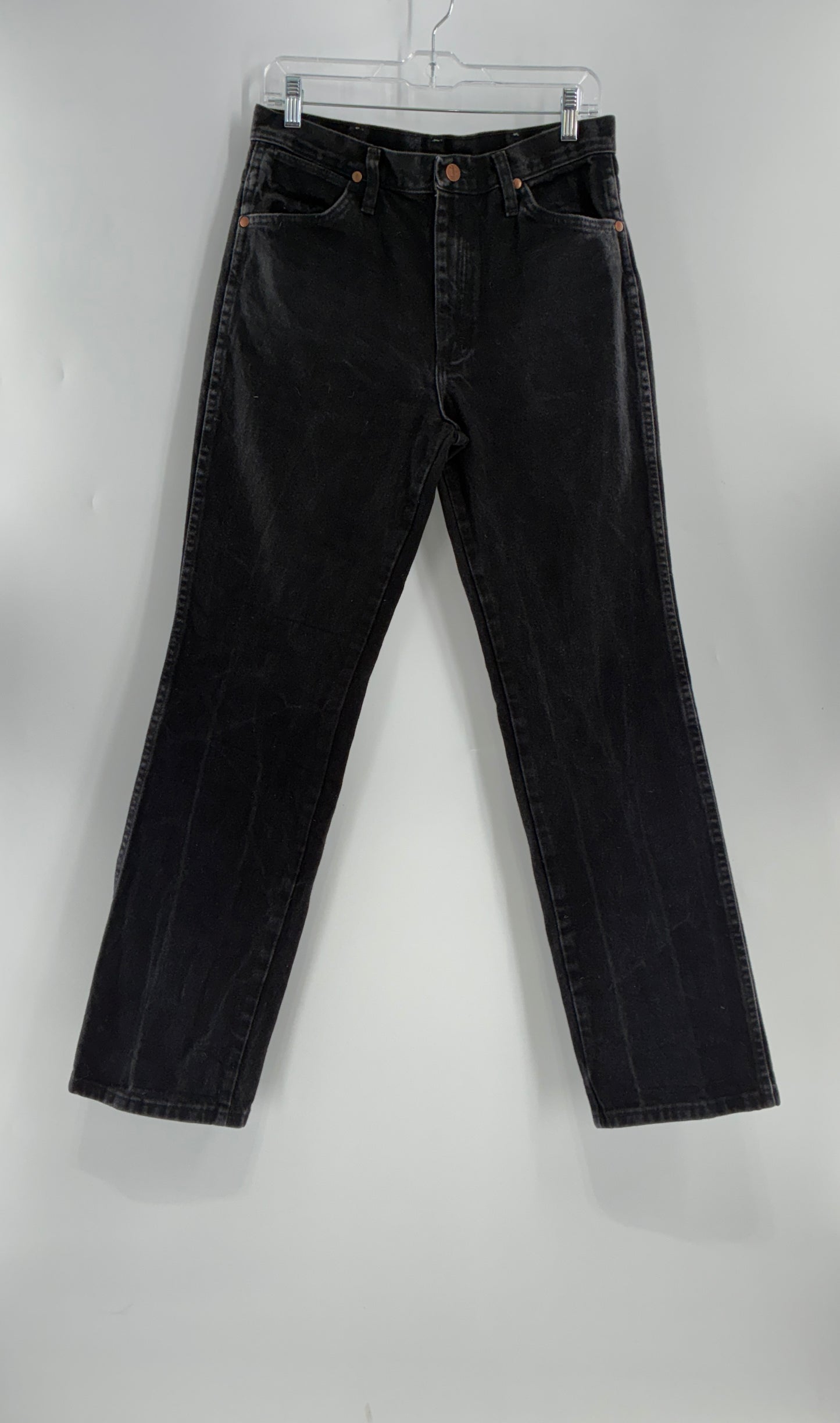 Vintage Wrangler Dark Grey Acid Washed Jeans (31x32)