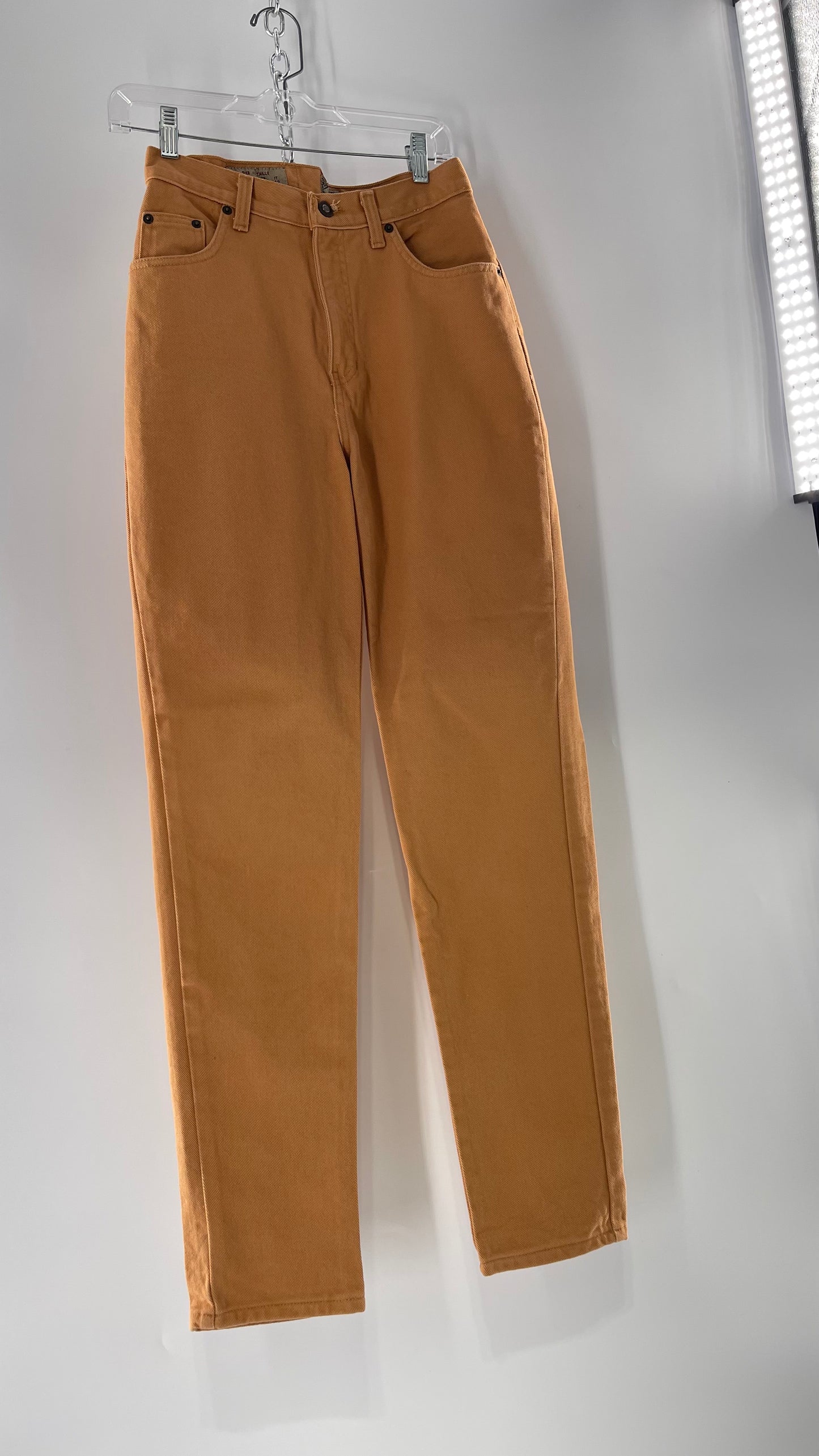 Vintage Mustard/Orange Express Ultra High Waisted Jeans with Old School Jacron (7/8)