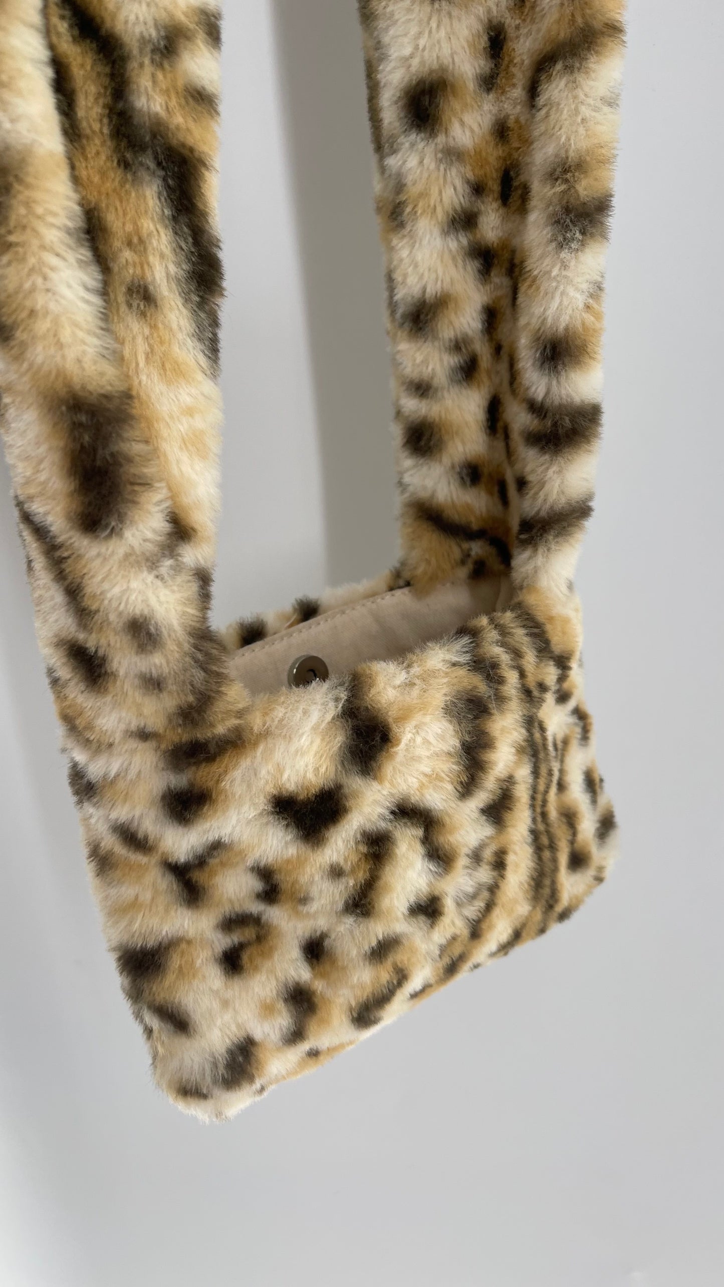 Fluffy Cheetah Mini Purse