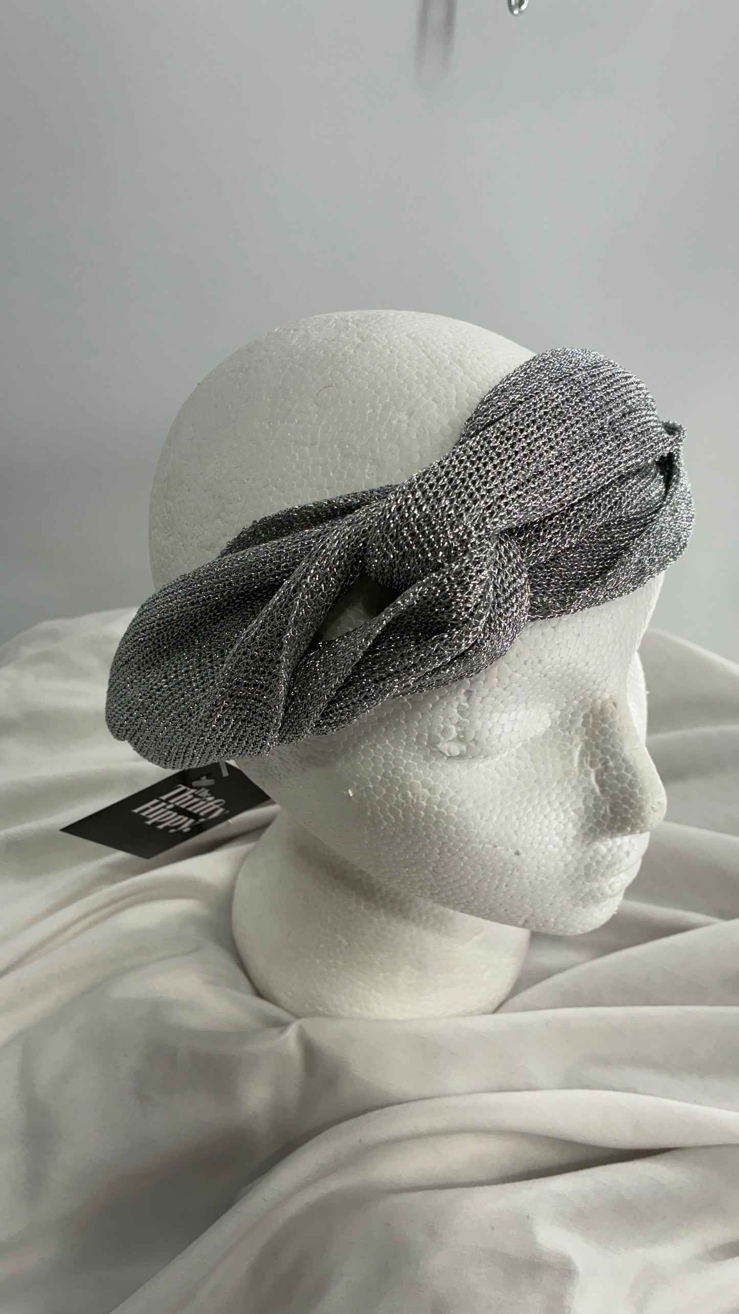 Free People Metallic Silver Mesh Headband