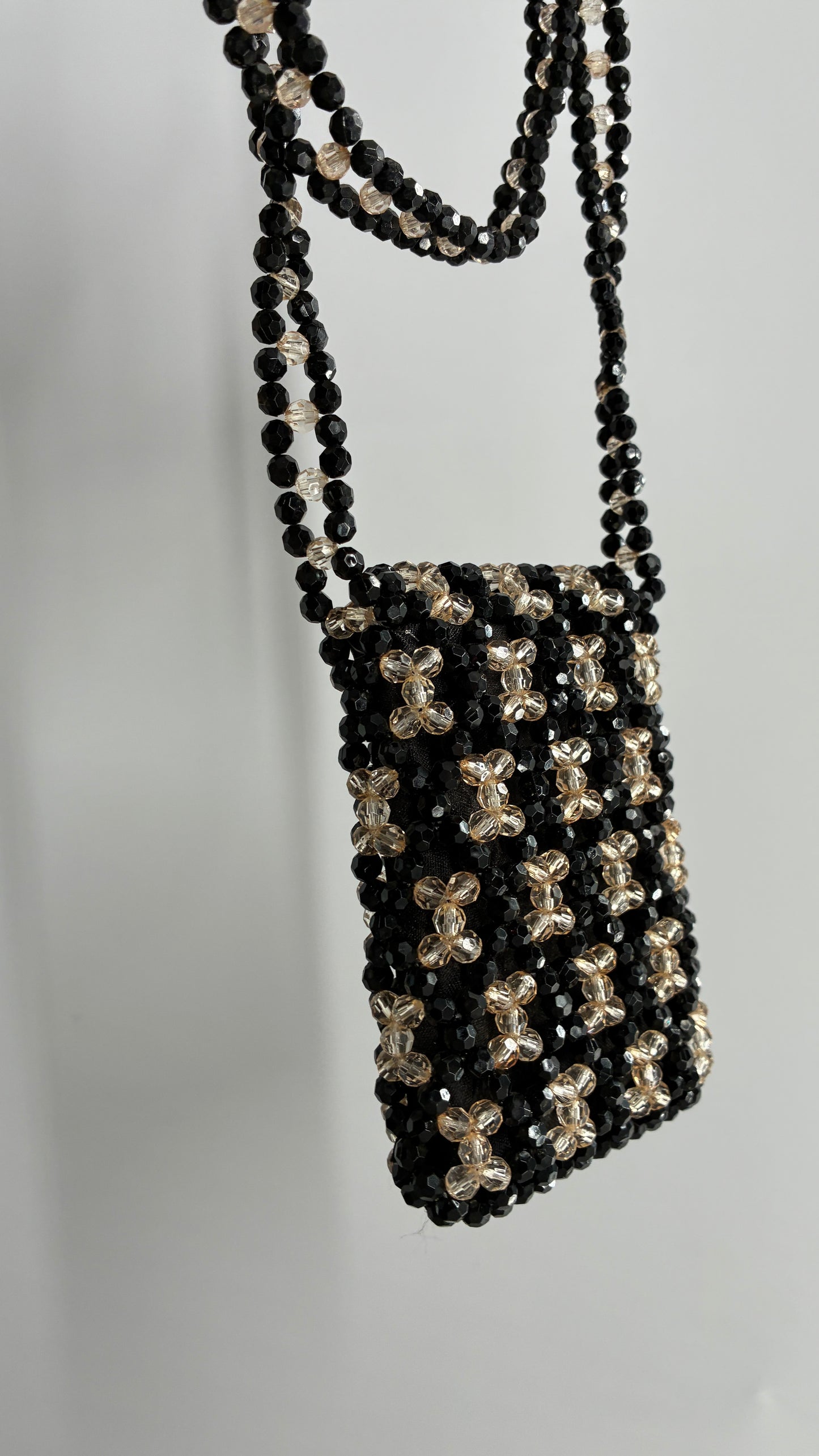 Vintage Beaded Lipstick/Cash/Card/Phone Crossbody Purse