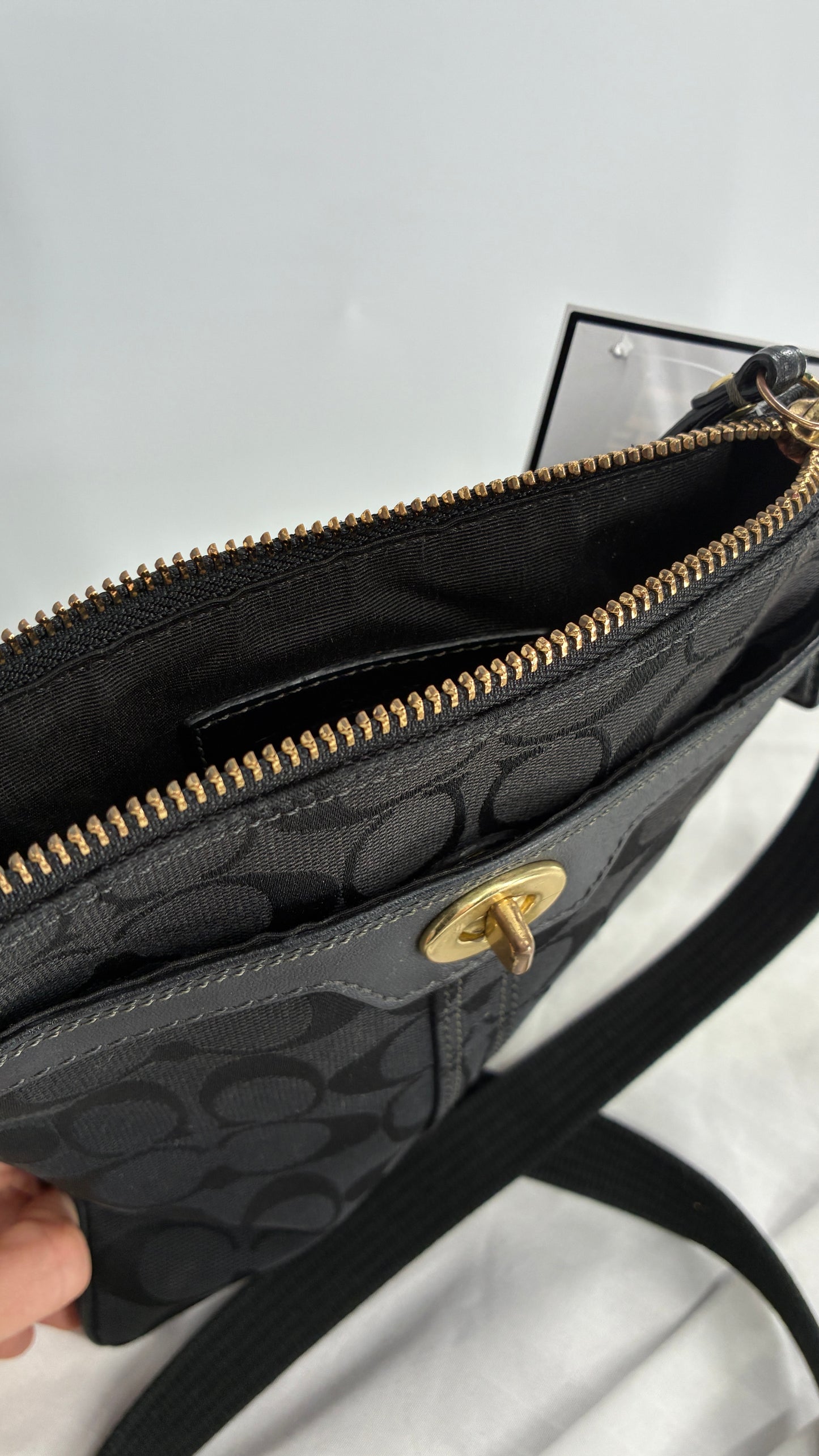 COACH Monogram Black Crossbody Purse