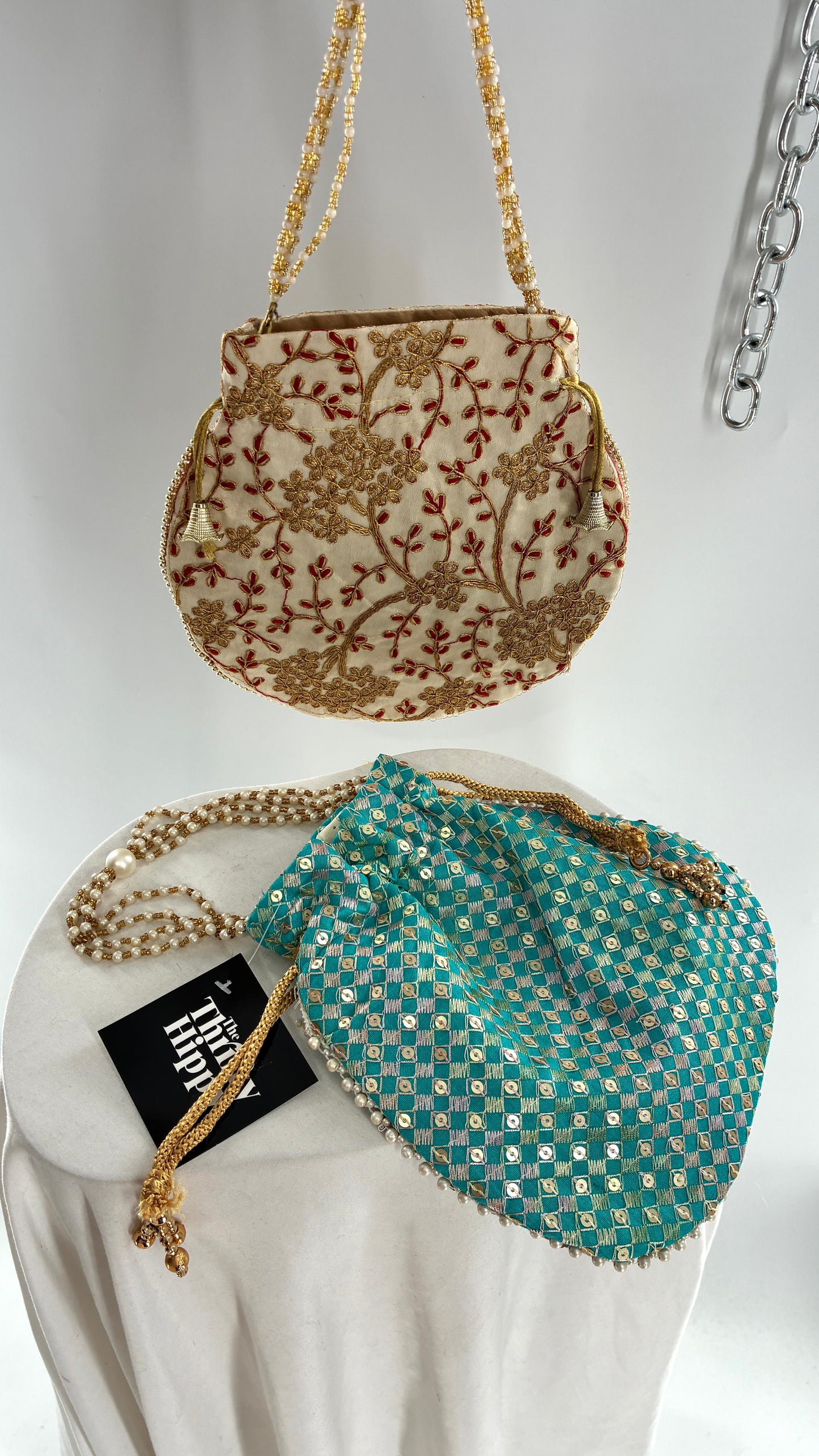 Vintage Beaded Wristlet Purse 2 Pc Set