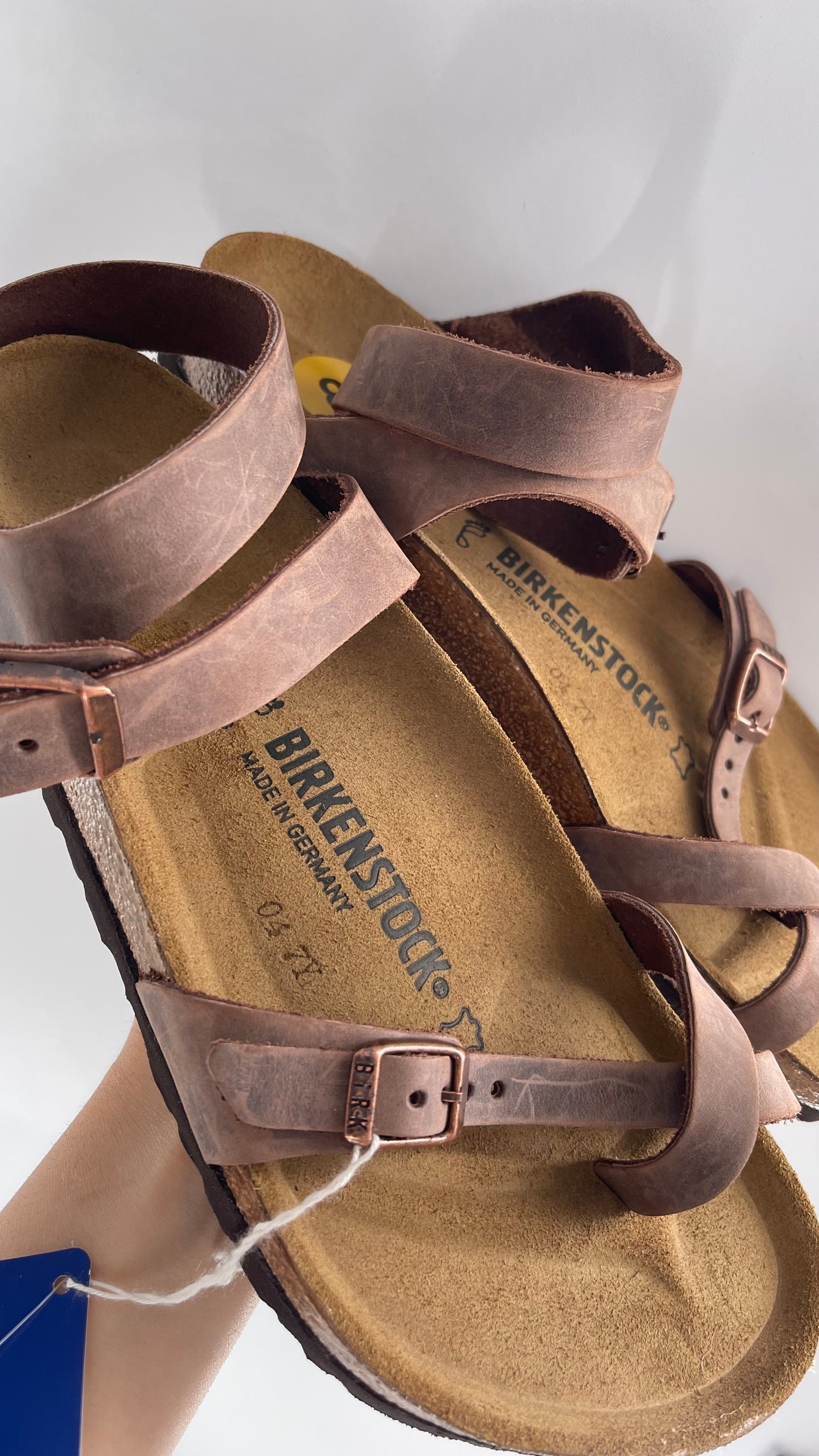 BIRKENSTOCK YARA Leather Strappy Sandal with Tags Attached (8)