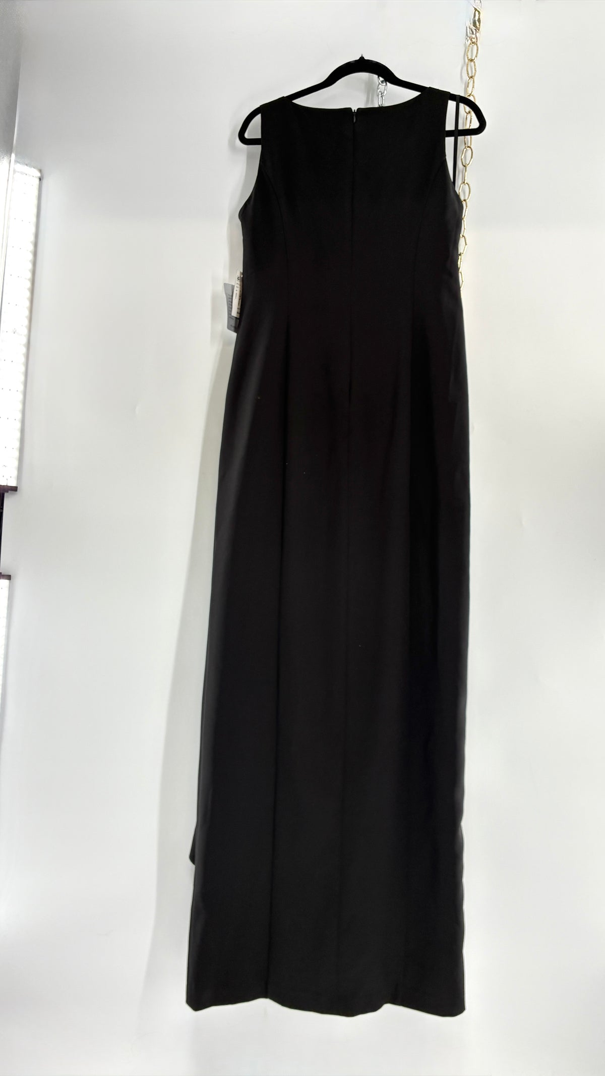 Deadstock Vintage MARINA Black Gown with Draping and Tags Attached (10)