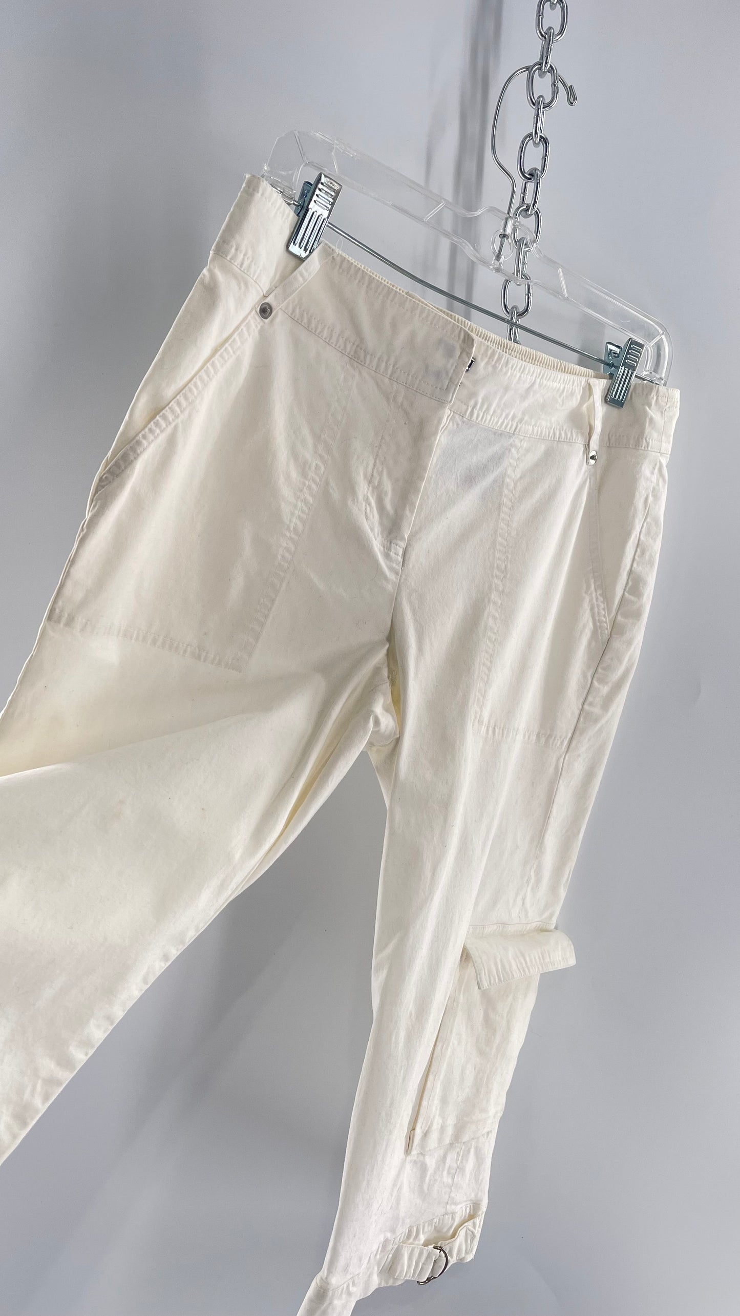 Vintage White Long Baggy Cargo Short (6)