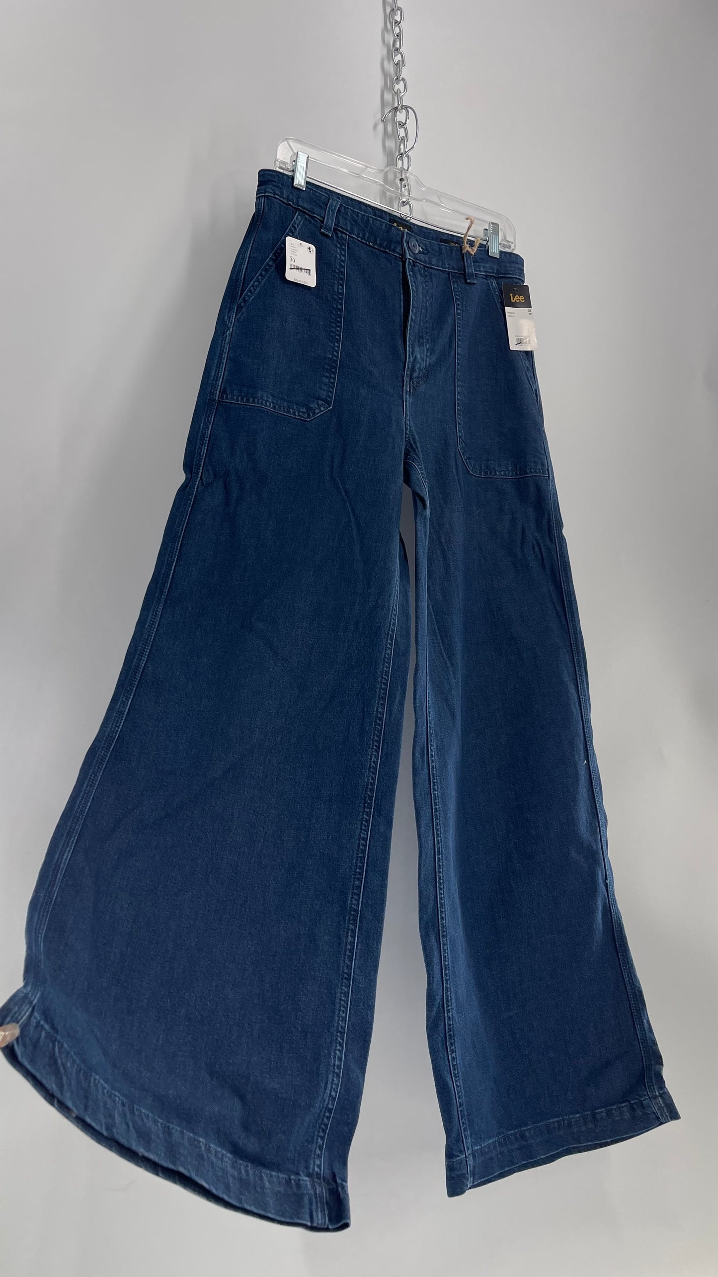 Lee X Free People Medium Wash High Rise Wide Leg Jeans with Tags Attached (30)