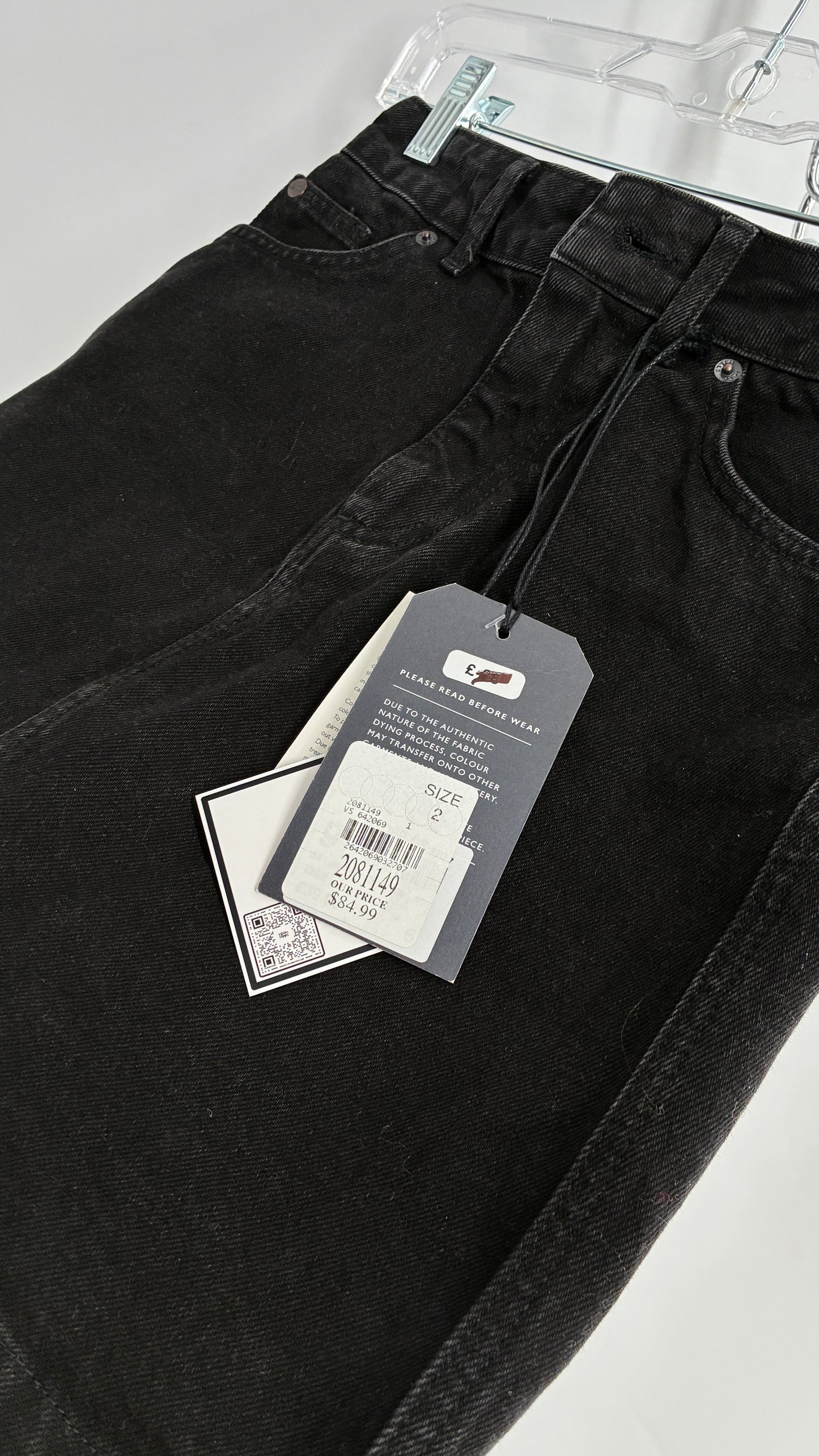 JACK WILLS Black Denim Mini Skirt with Tags Attached (2)