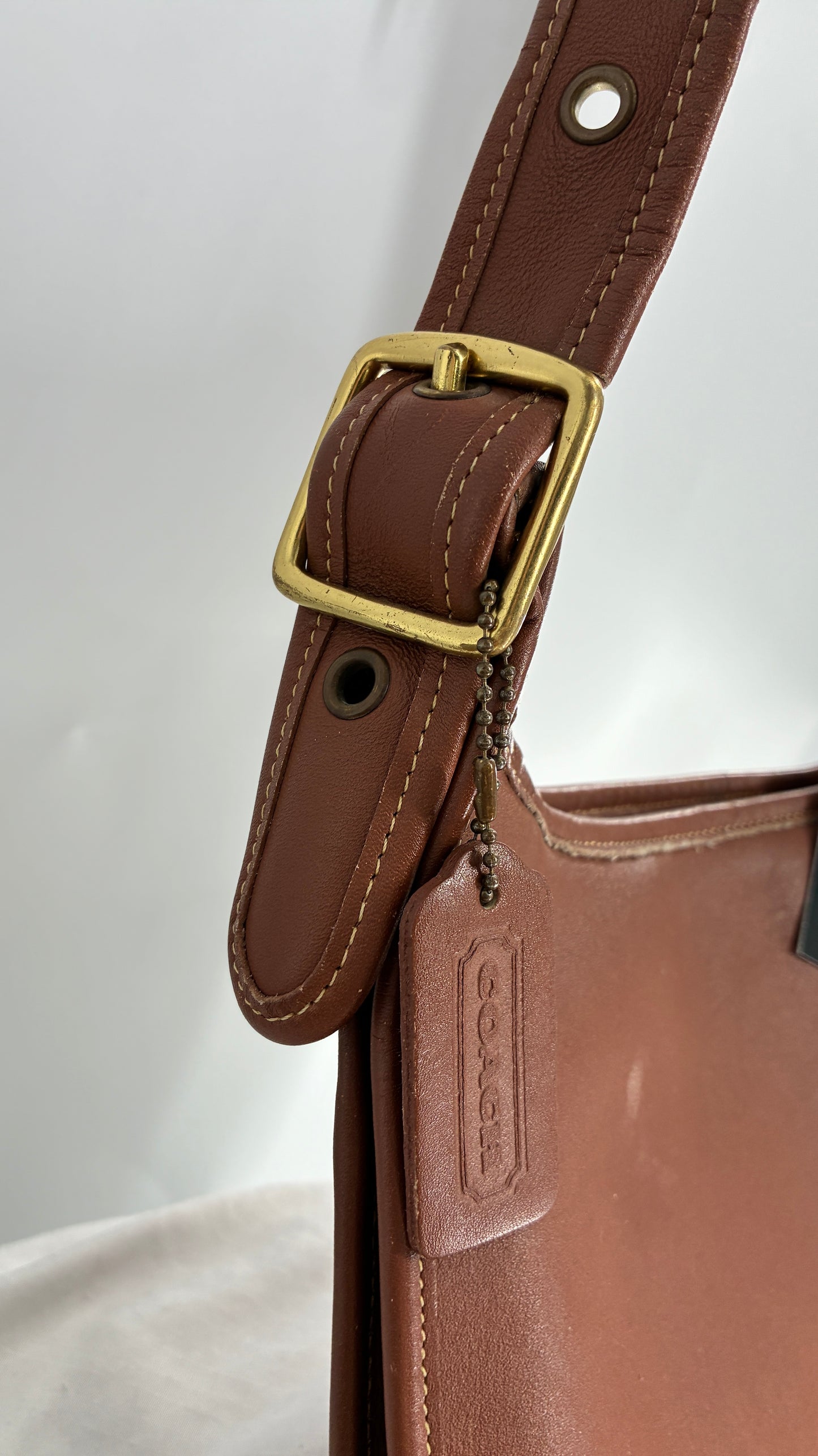 Vintage COACH Brown Leather Legacy Cross Body Shoulder Purse