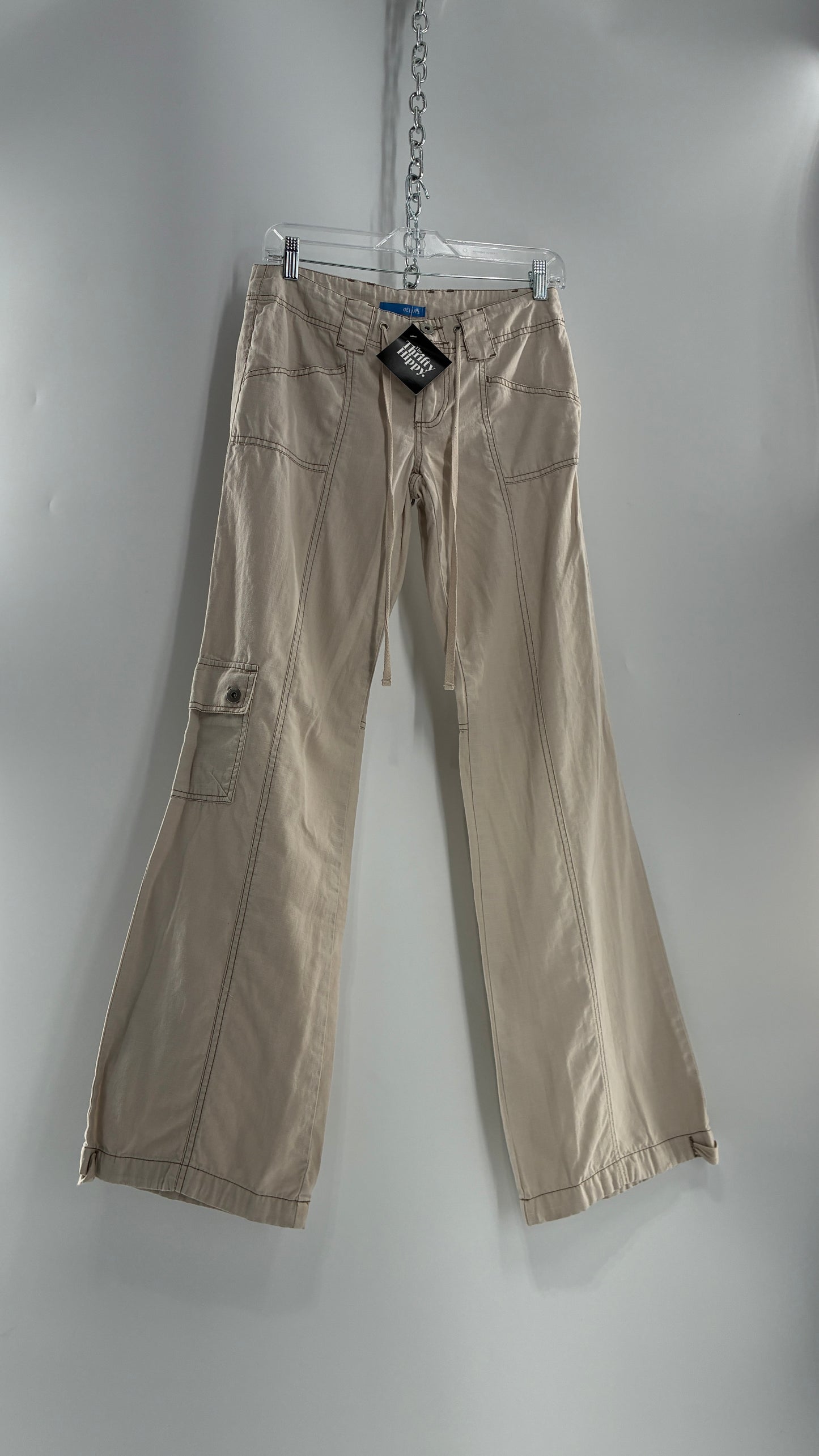 Vintage dELiA*s Light Weight Ultra Low Rise Kick Flare Cargo (3)