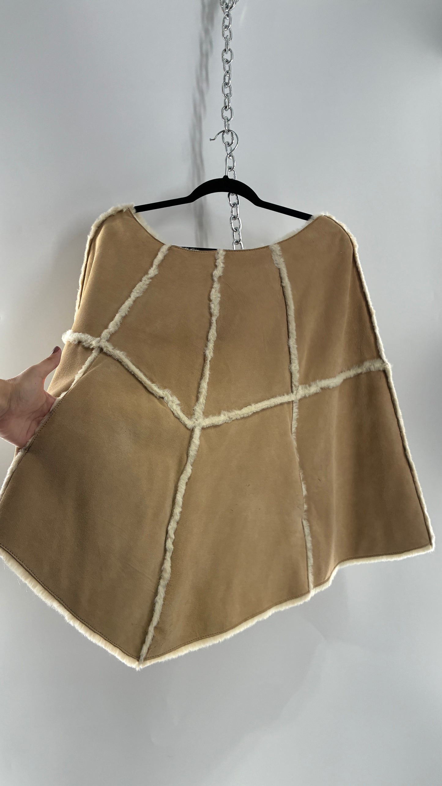 Vintage UGG Leather Mouton Poncho Cape (S/M)