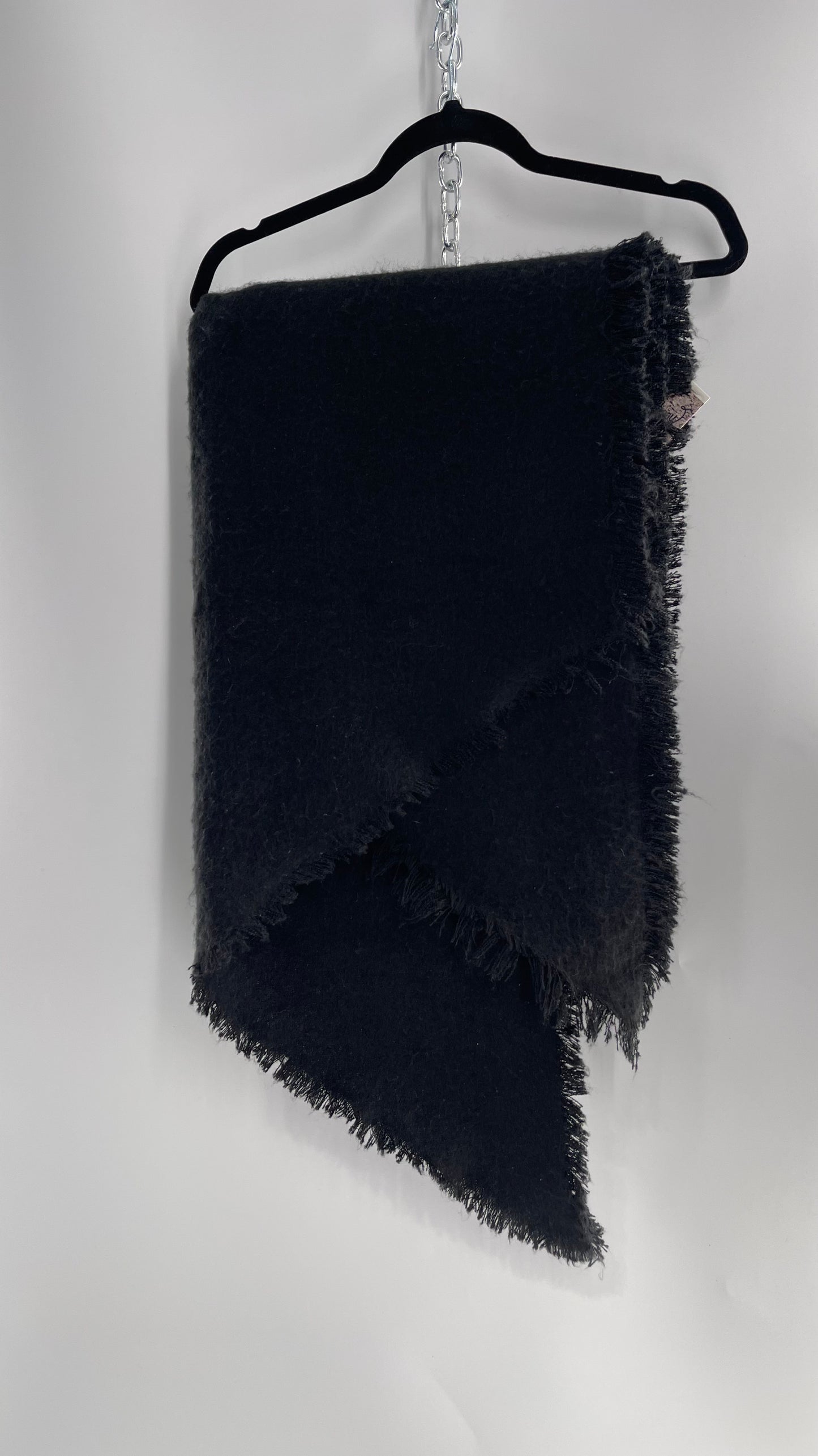 Free people Ultra Thick Voluminous Black Scarf