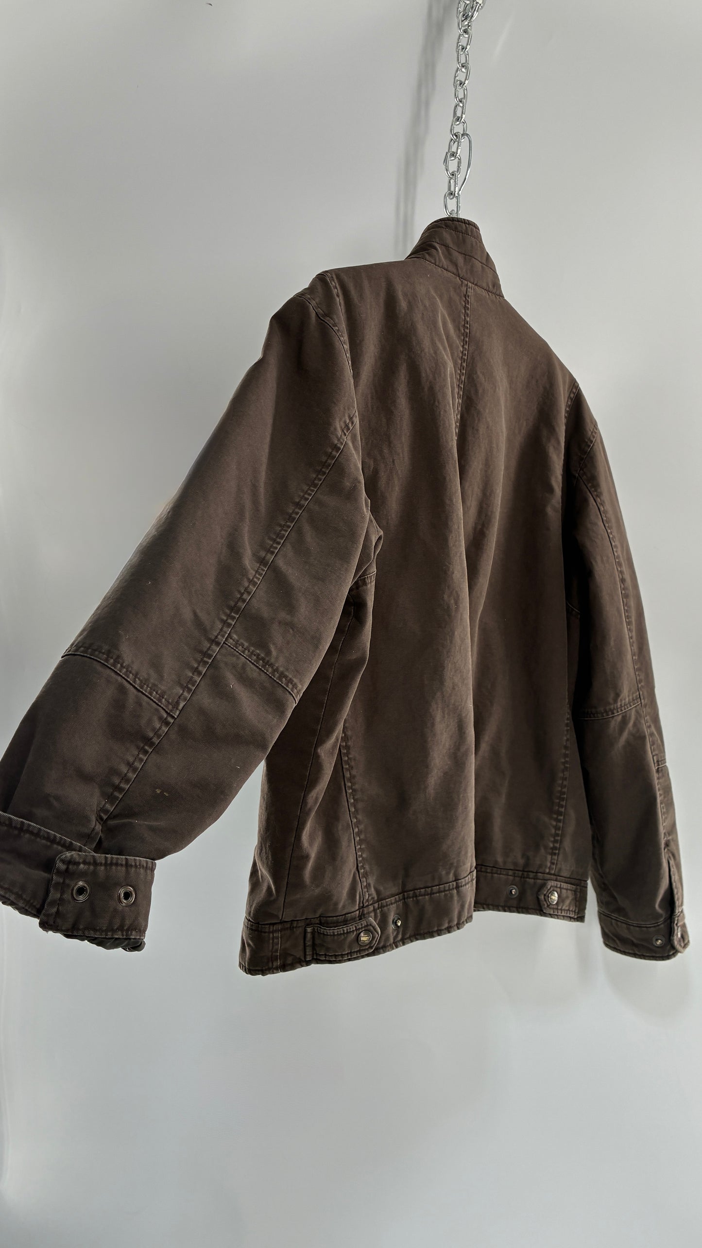 Vintage Men’s LEVI Brown Canvas Utility Jacket (XL)