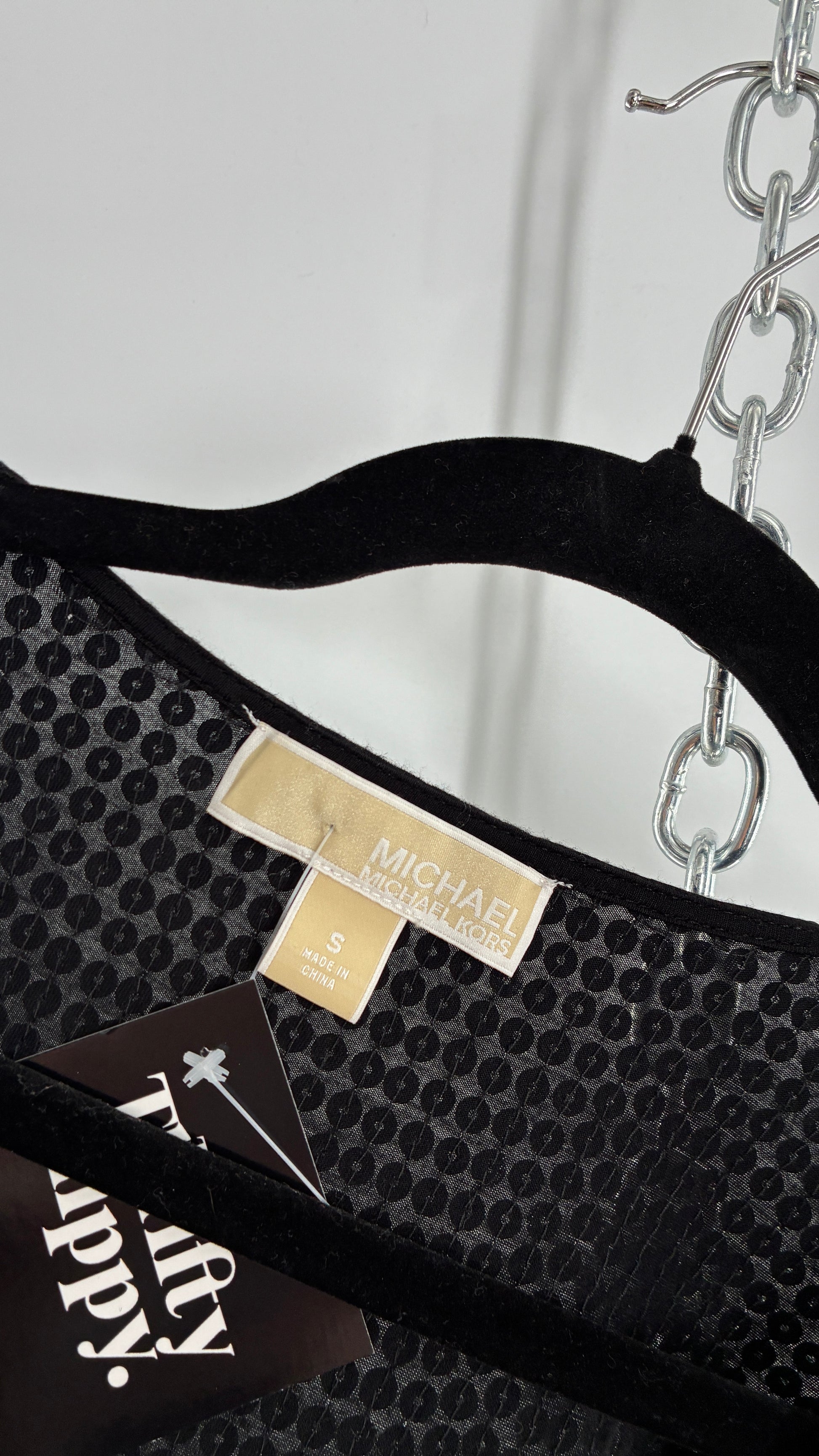 Vintage MICHAEL KORS Black Sequin Wrap Dress (Small) The Thrifty Hippy Vintage MICHAEL KORS Black Sequin Wrap Dress (Small) The Thrifty Hippy