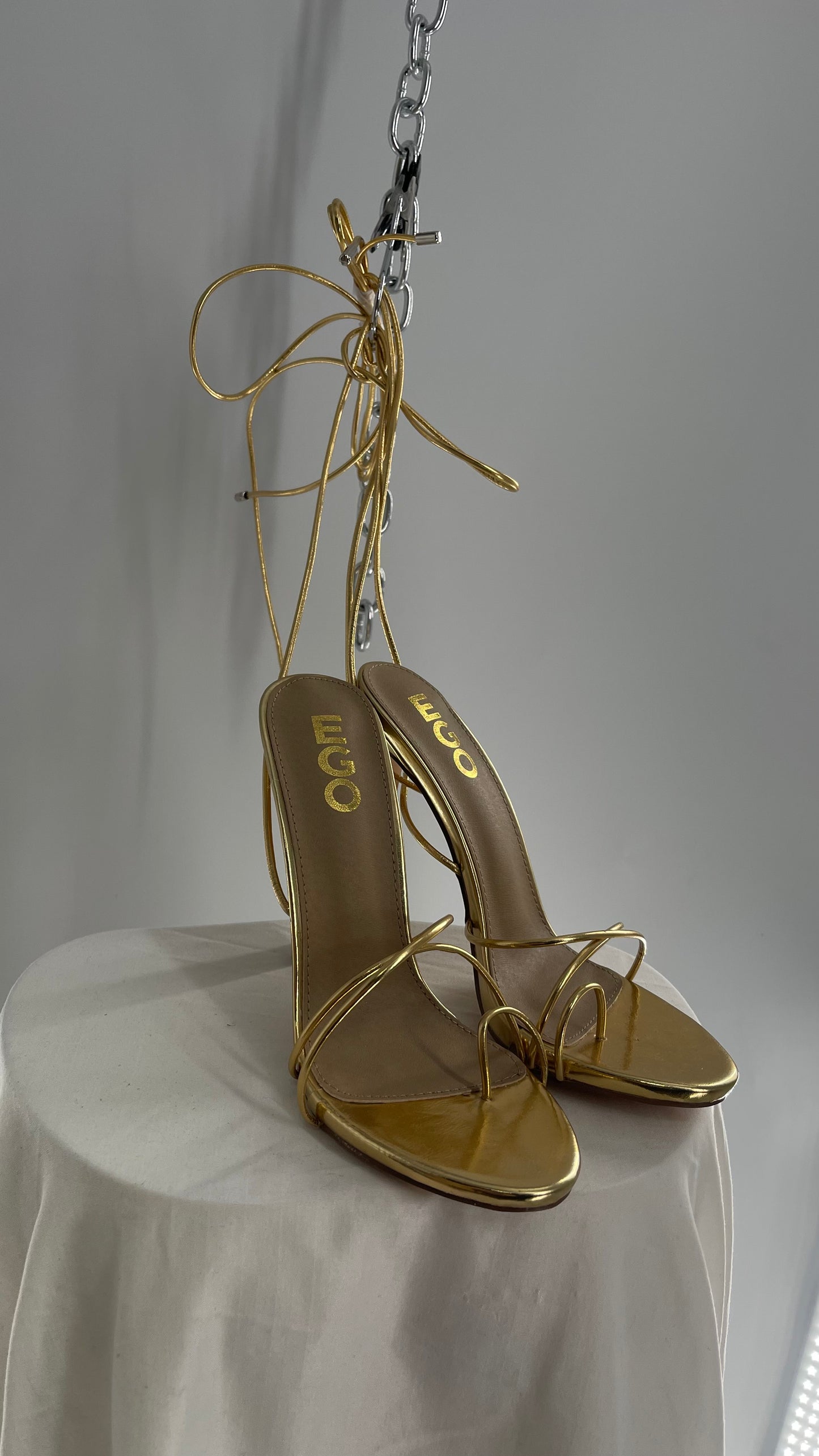 EGO Gelato Gold Strappy Heels (7)