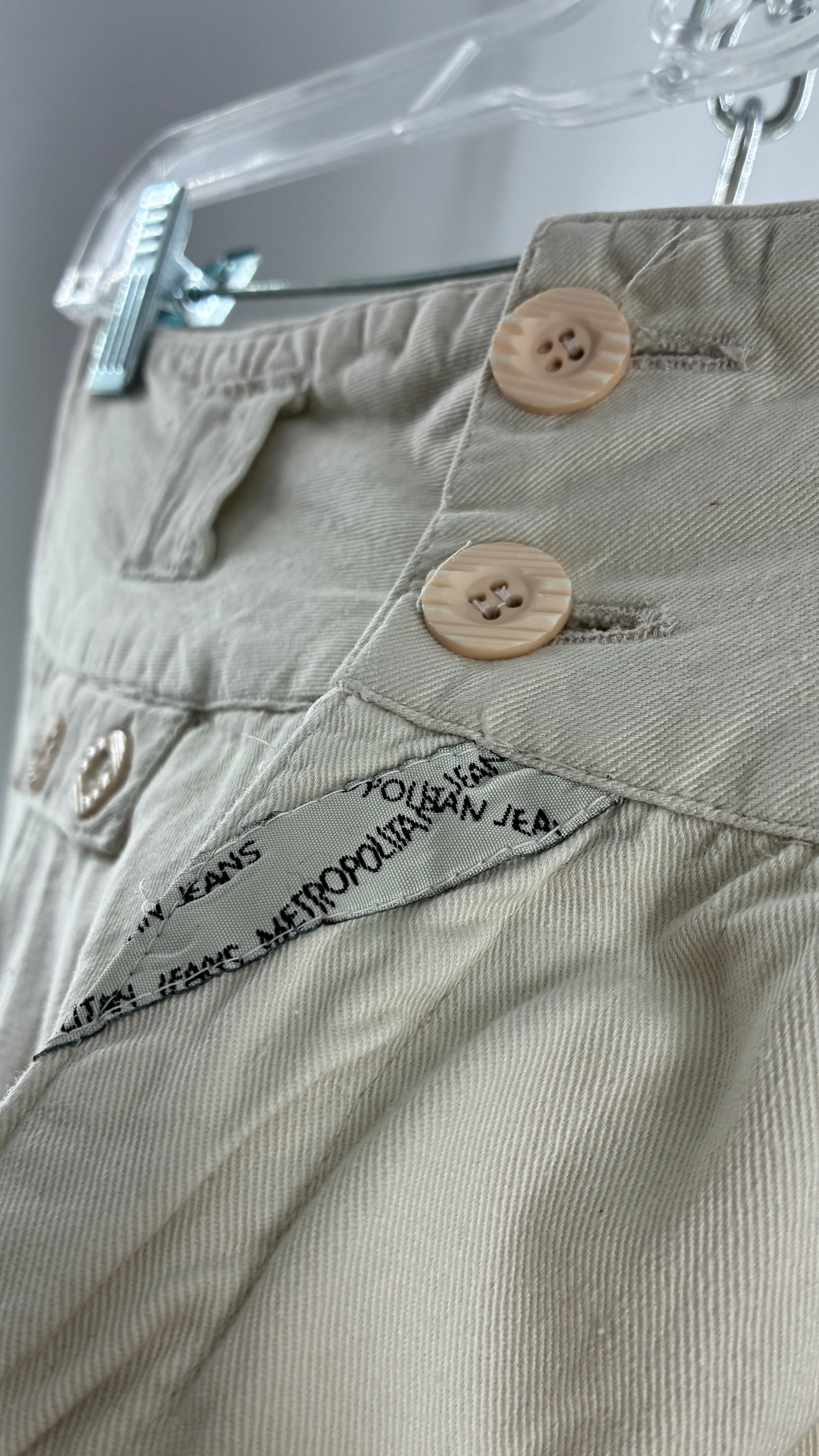 Vintage 1980s JORDACHE Off White High Waisted Pleated Waist Trouser Pant (9/10)