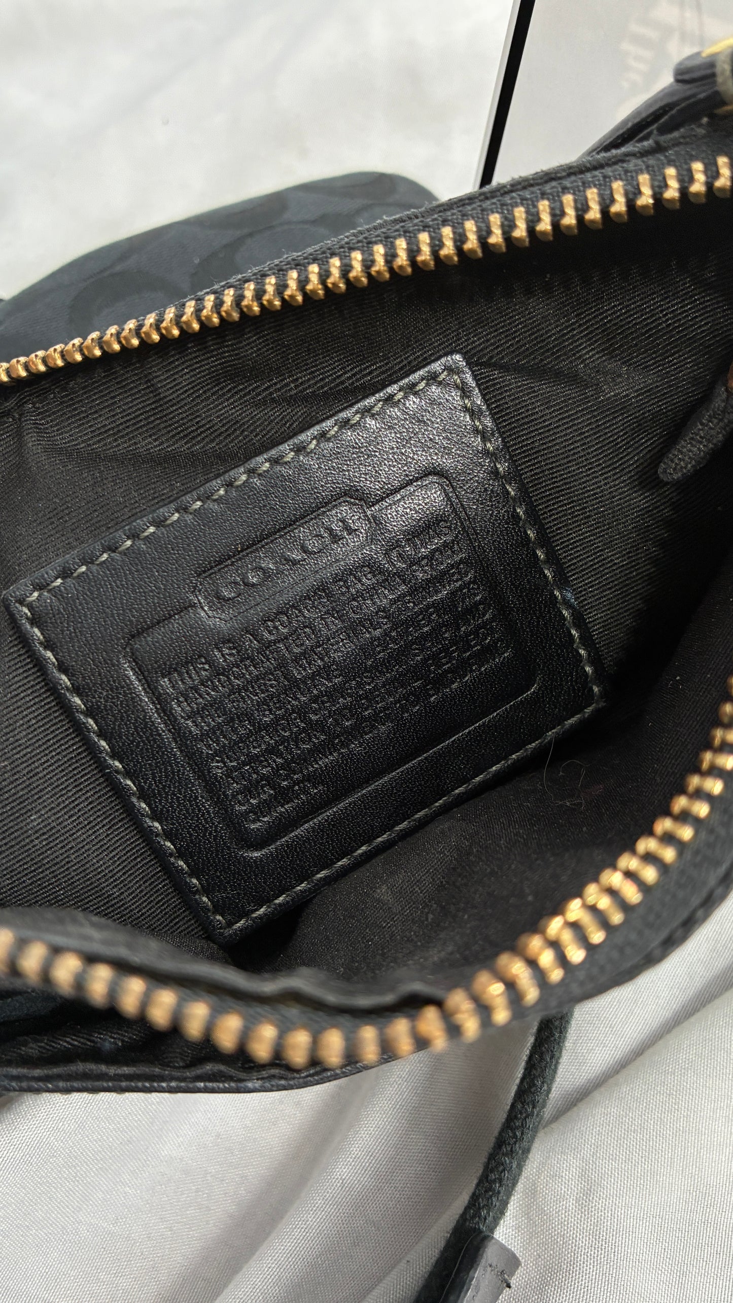 COACH Monogram Black Crossbody Purse