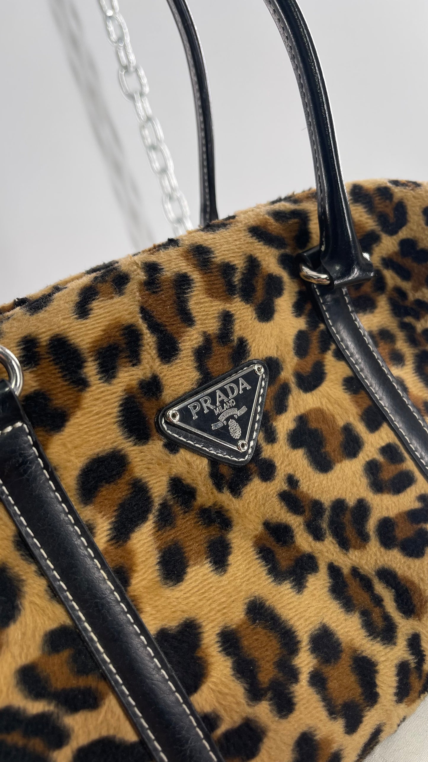 Inauthentic PRADA Vintage Cheetah Printed Fur Bag