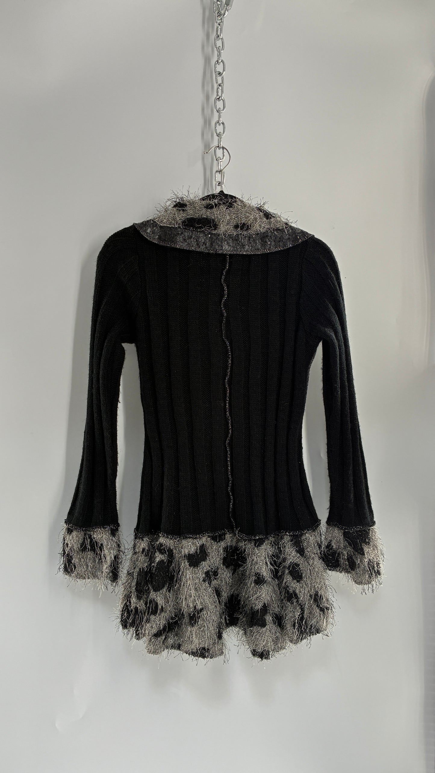 Vintage S|I|O|N|I Black, Grey Cardigan (Small)