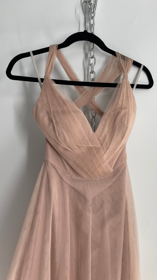 WToo WATTERS Blush Padded Bust and Open Tie Up Back Gown (2)