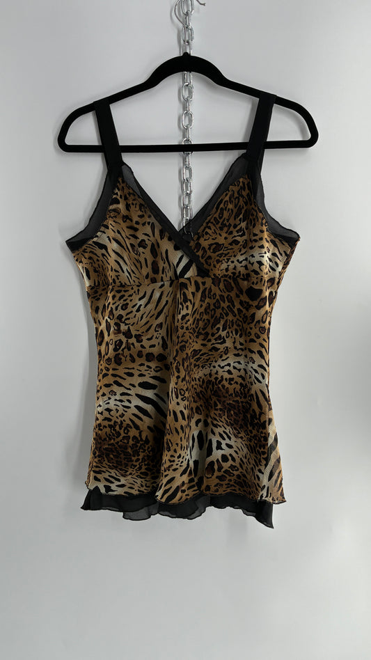 Vintage 1990s Studio 1940 Animal Print Camisole (Large)
