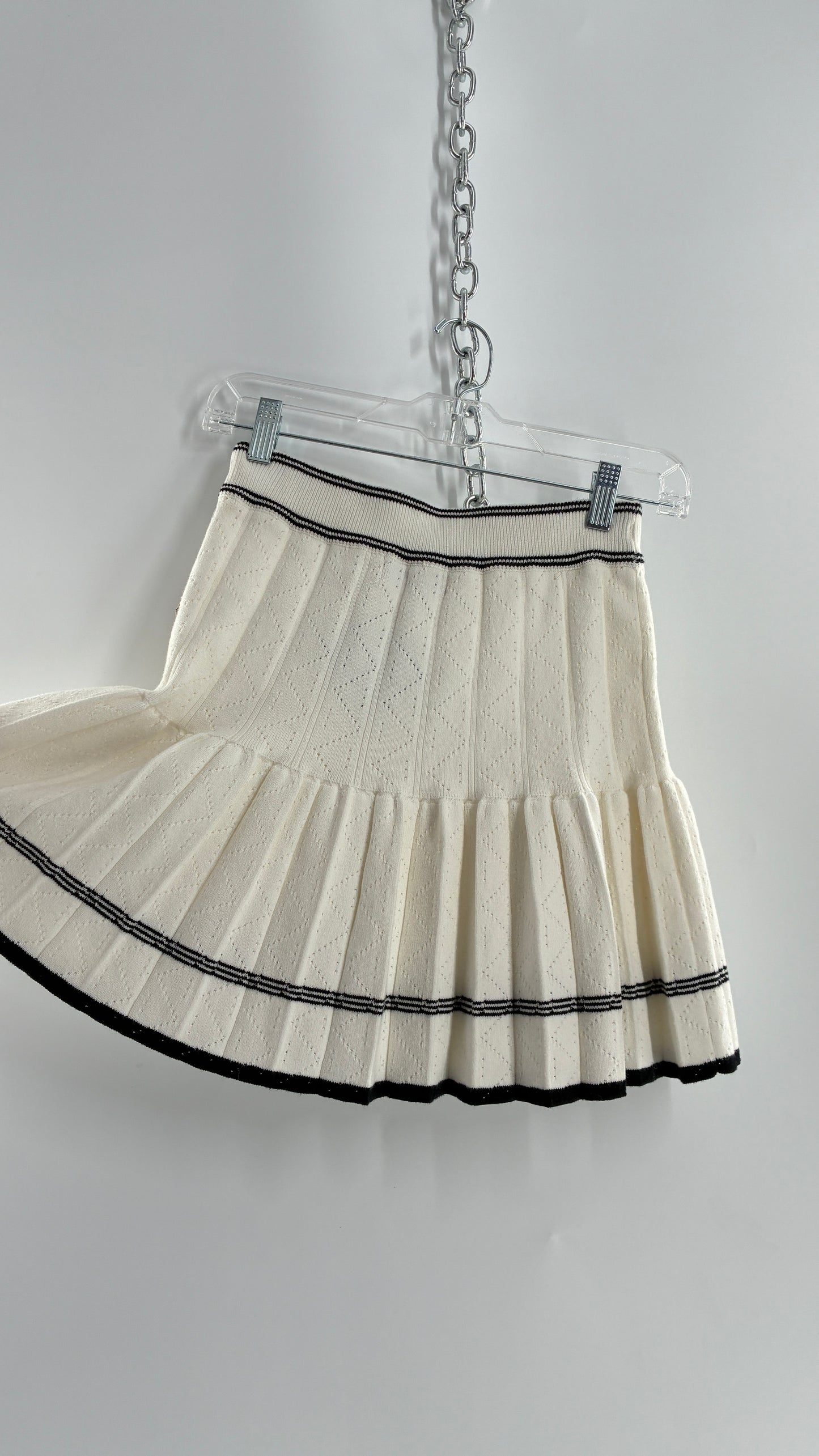 Willow & Wind Knit Pleated Mini Skirt with Tags Attached (Small)