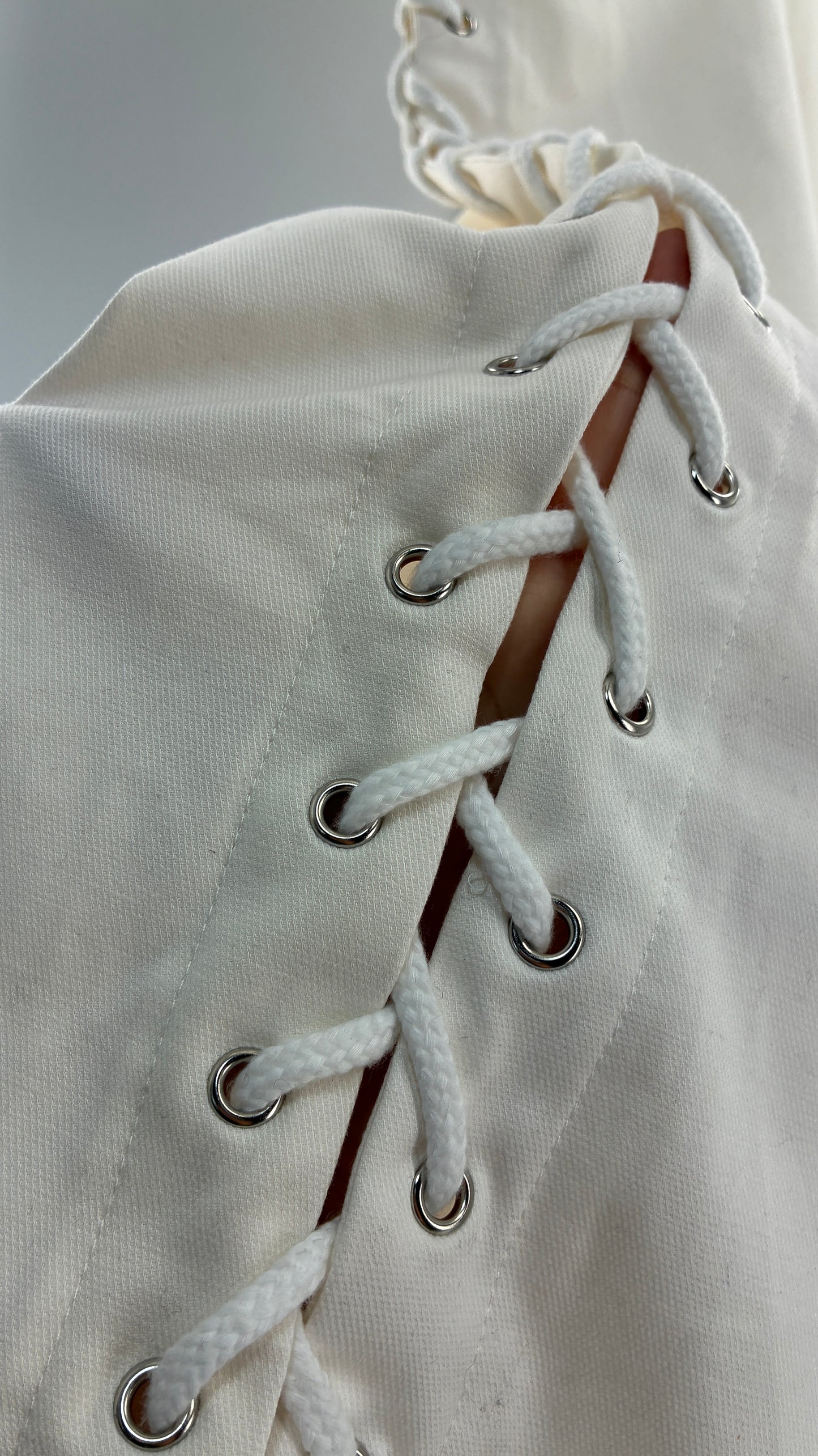Vintage Off White Bottoms with Lace Up Closure + Legs (Small)