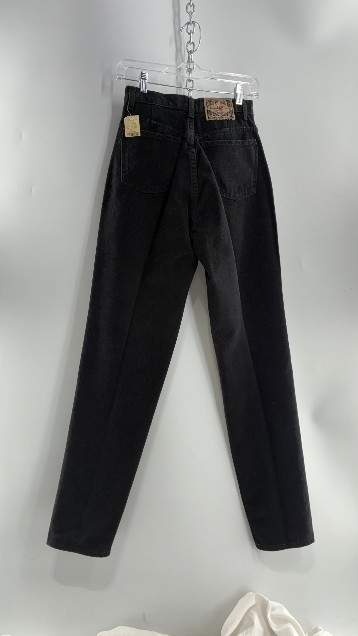 Deadstock Vintage 1980s EXPRESS Black High Waisted Mom Jean (5/6)
