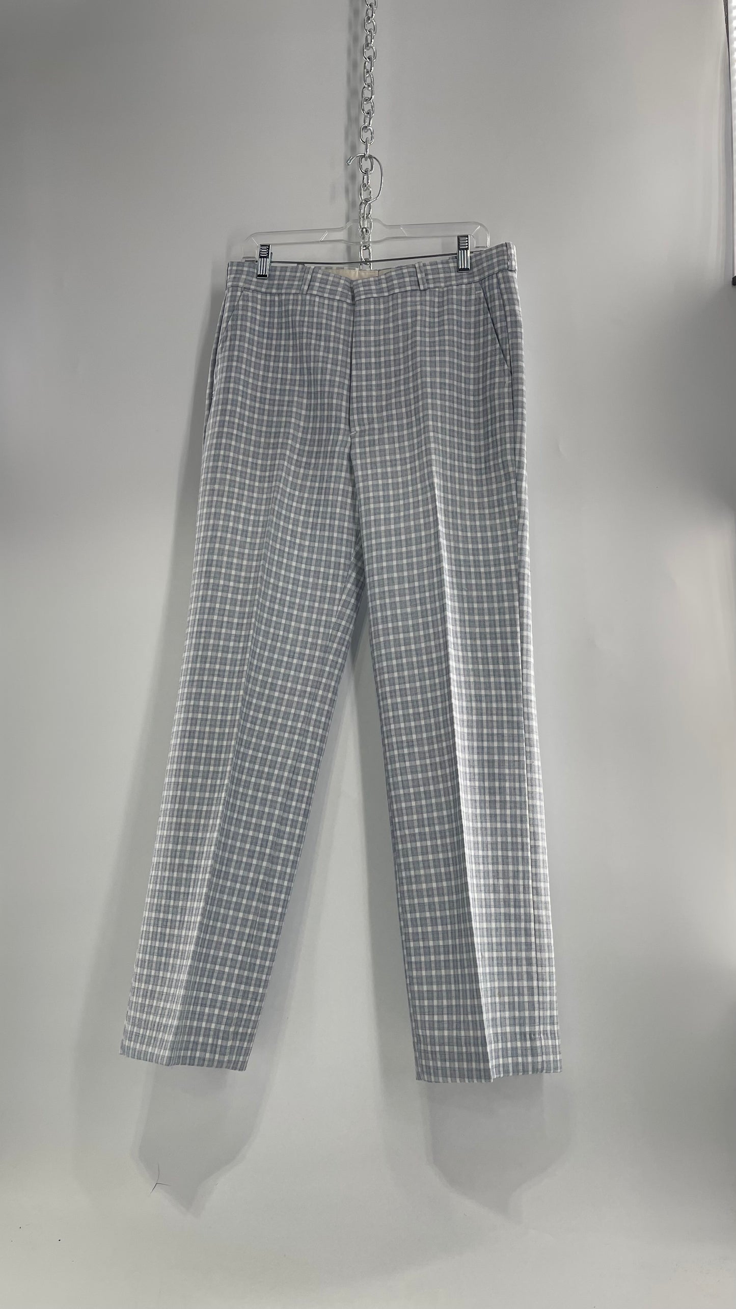 Vintage FARAH Light Blue Men’s Plaid Trouser