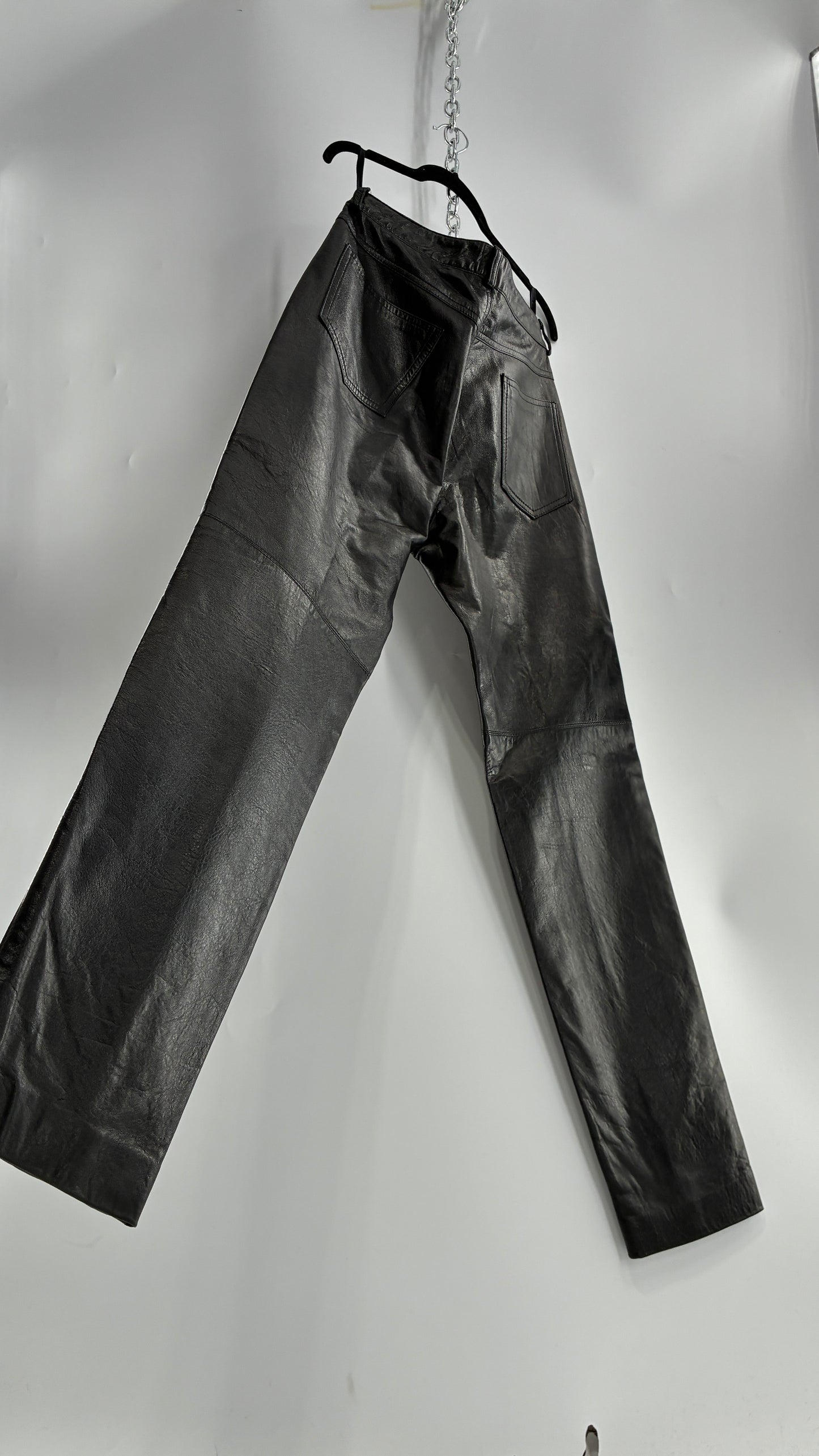 Vintage J. Percy for Marvin Richards Black Leather Pants (12)