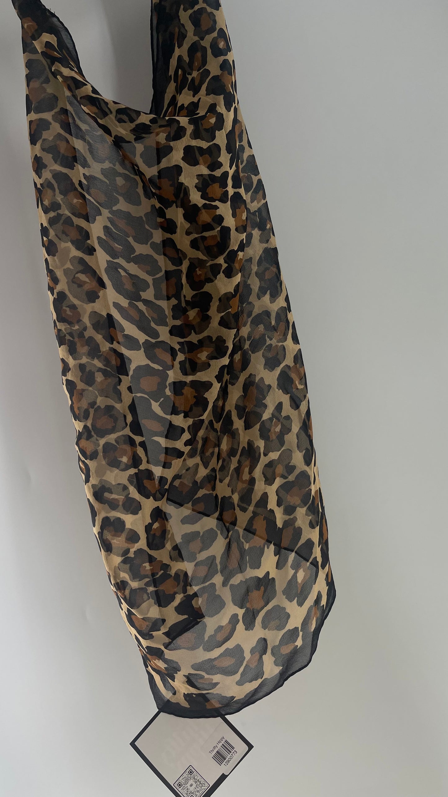 Vintage Cheetah Printed Scarf