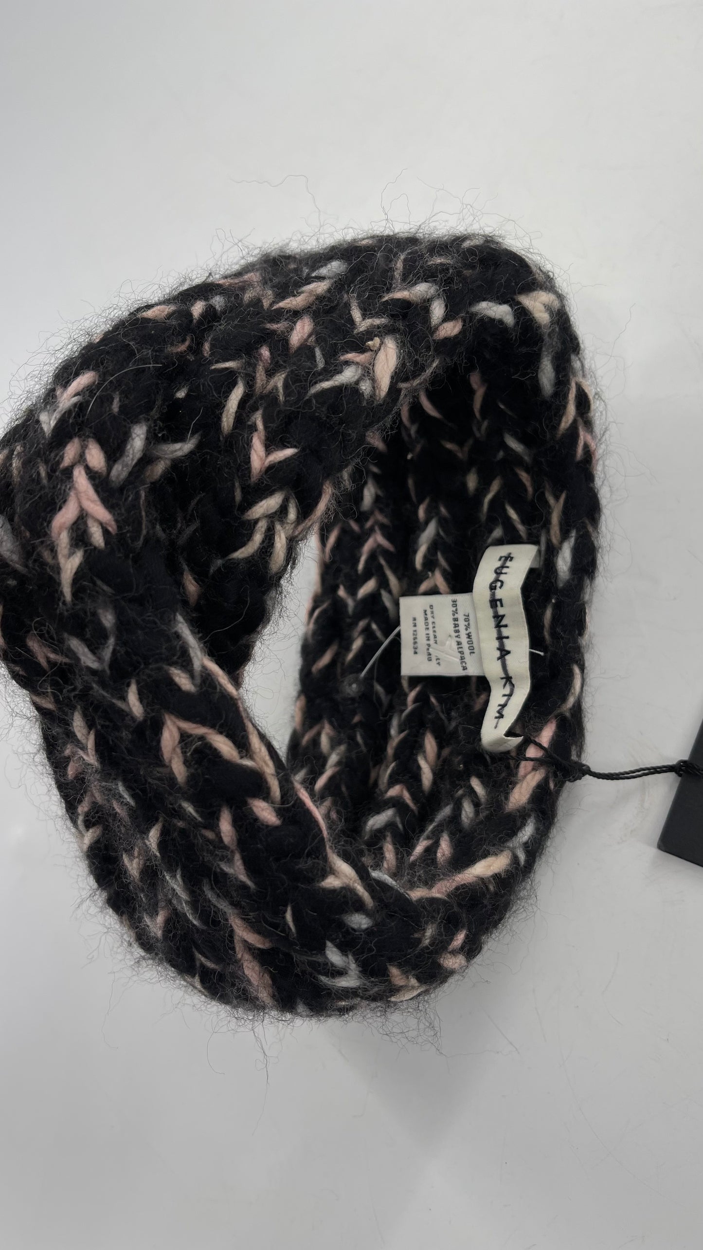 Eugenia Kim Black Pink White Thick Knit Headband