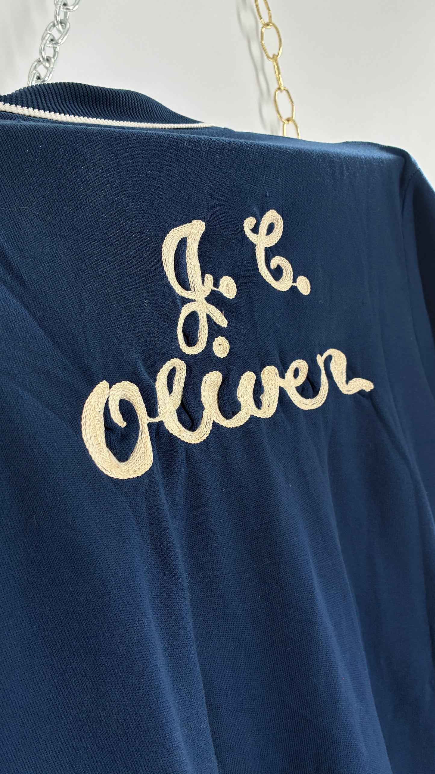Vintage 1970s SEARS PBA Chain Stitch J.L. Oliver Bowling Polo (Medium)