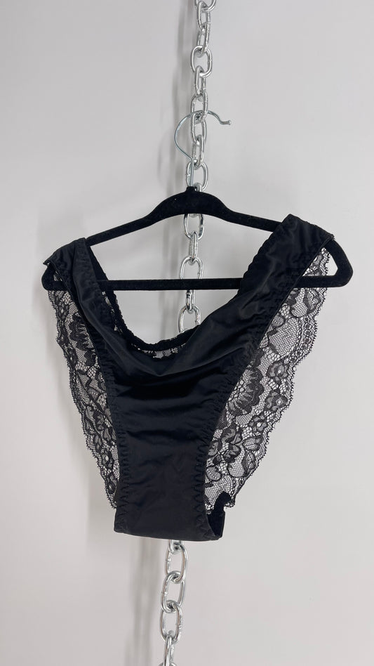 Urban Outfitters Out From Under Black Cheeky Lace Panty (M)